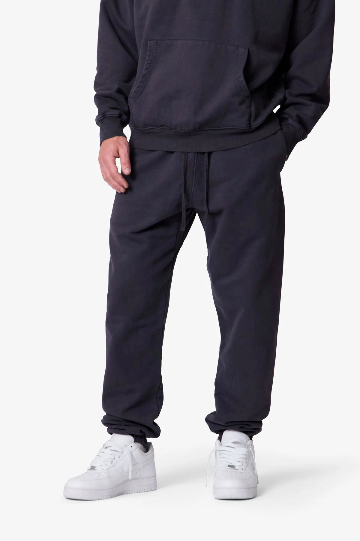 Heavy Basic Sweatpants - Washed Black - Image 6