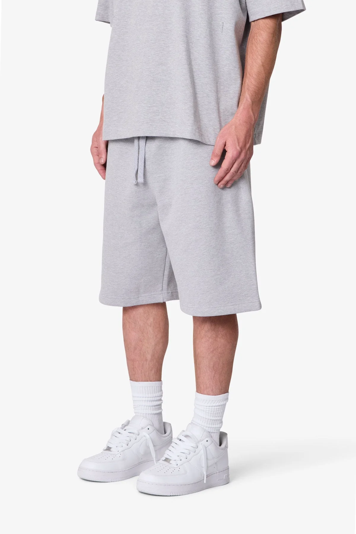 Heavy Basic Sweatshorts - Marled Grey - Image 3