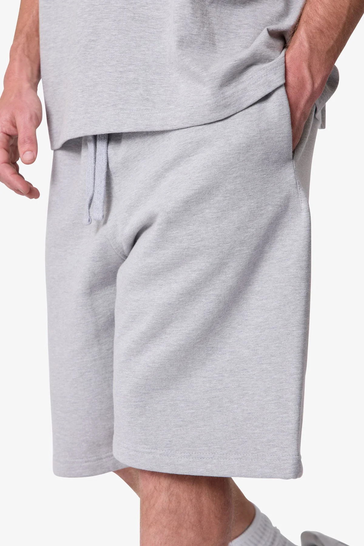 Heavy Basic Sweatshorts - Marled Grey - Image 7