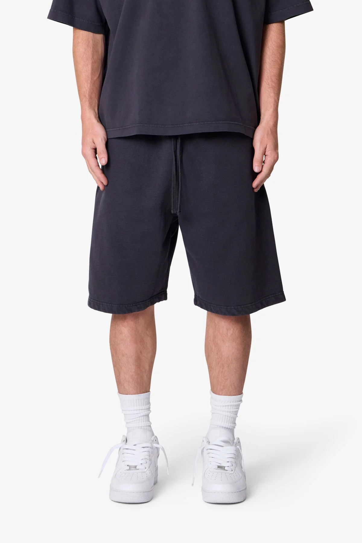 Heavy Basic Sweatshorts - Washed Black - Image 2