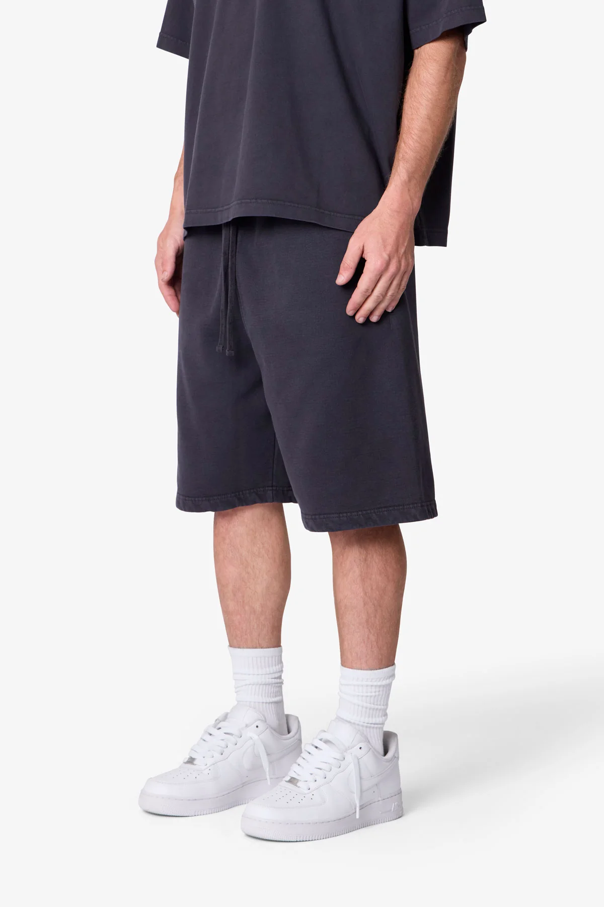 Heavy Basic Sweatshorts - Washed Black - Image 3