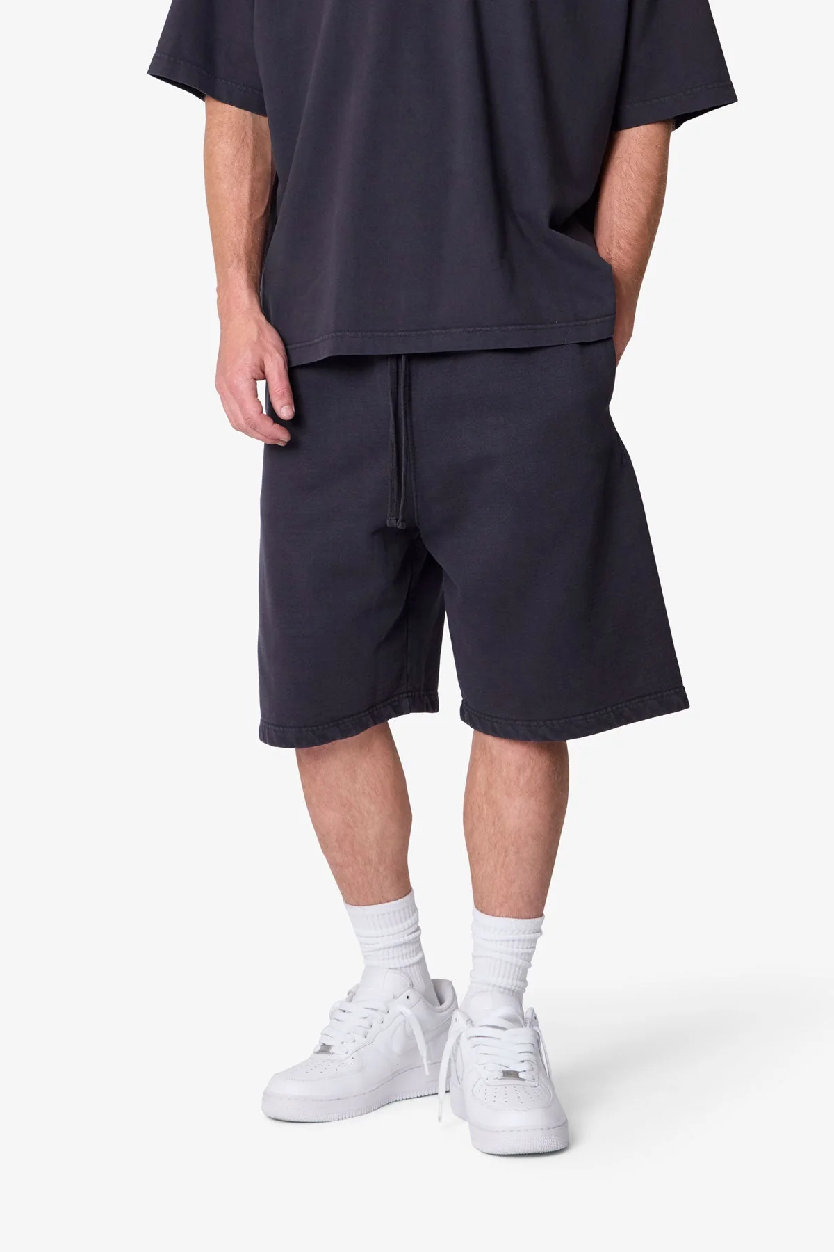 Heavy Basic Sweatshorts - Washed Black - Image 6