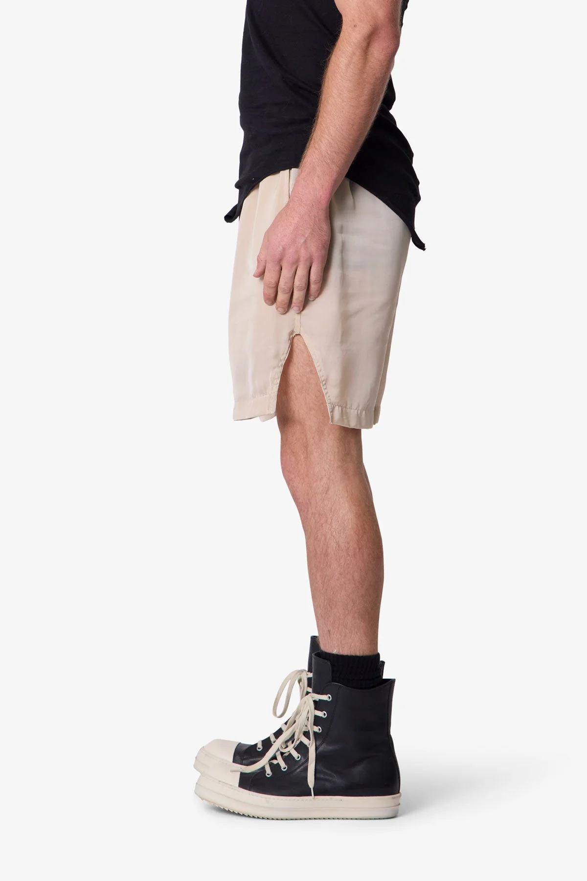 Lightweight Zippered Shorts - Tan - Image 4