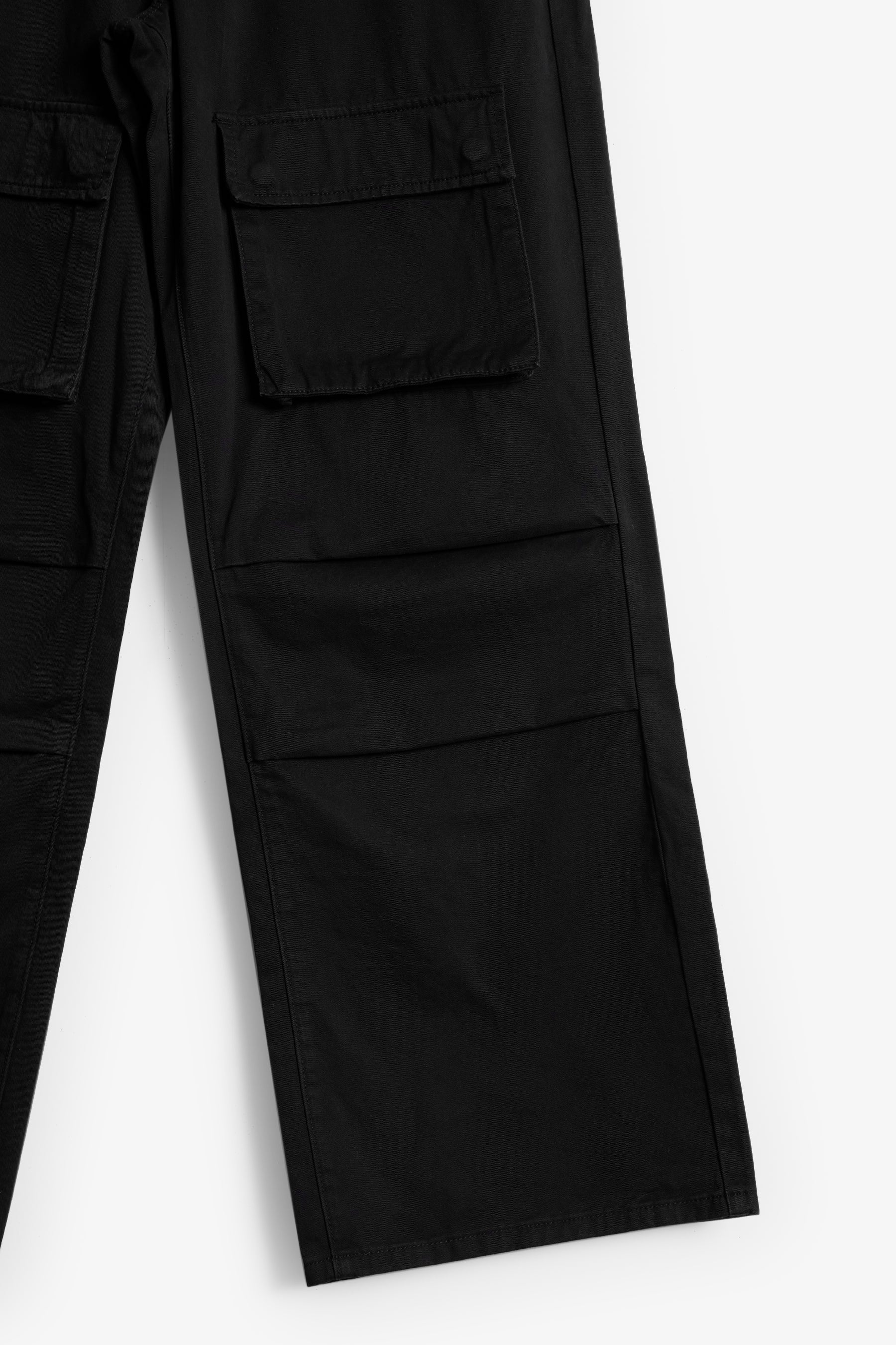 LWH Relaxed Baggy Cargo Pants - Black - Image 3