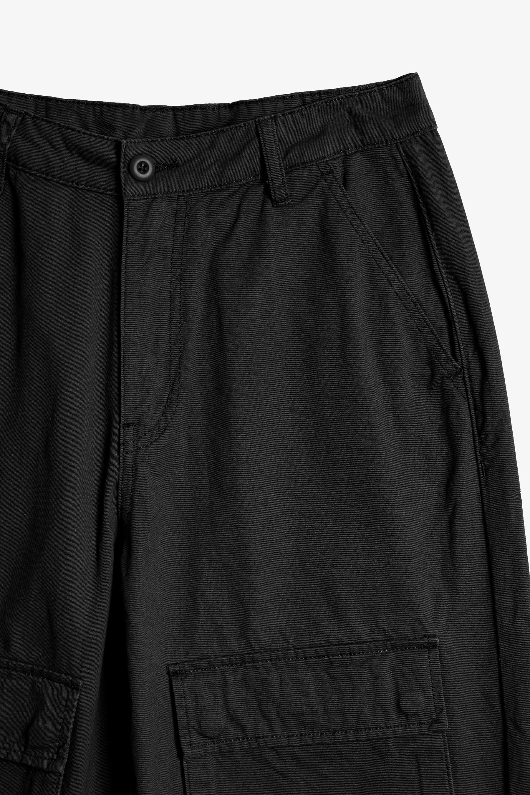 LWH Relaxed Baggy Cargo Pants - Black - Image 4
