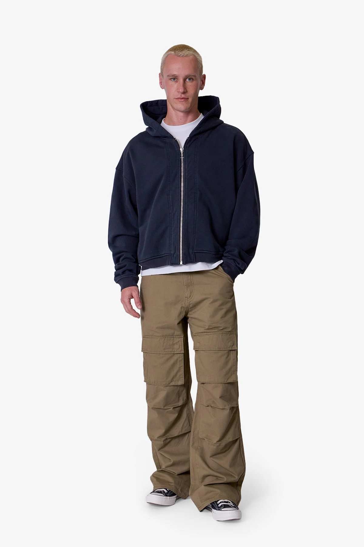 LWH Relaxed Baggy Cargo Pants - Olive - Image 3
