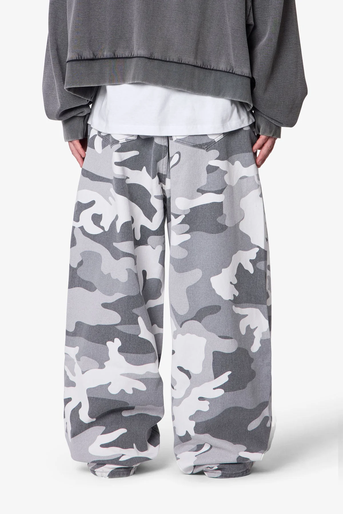 Mega Baggy Pants - Snow Camo - Image 5