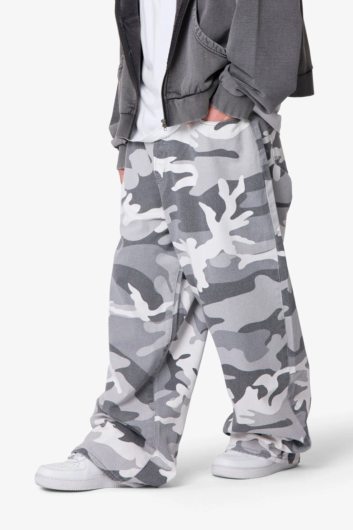 Mega Baggy Pants - Snow Camo - Image 6