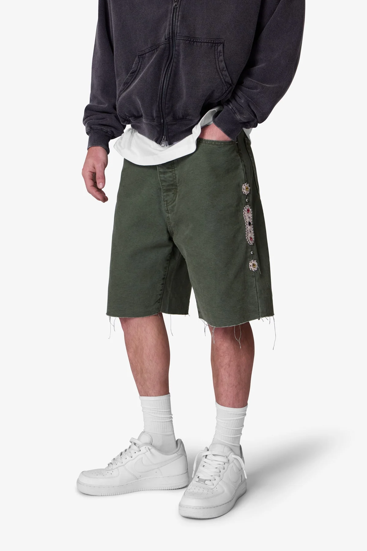 Mojave Canvas Shorts - Olive - Image 2