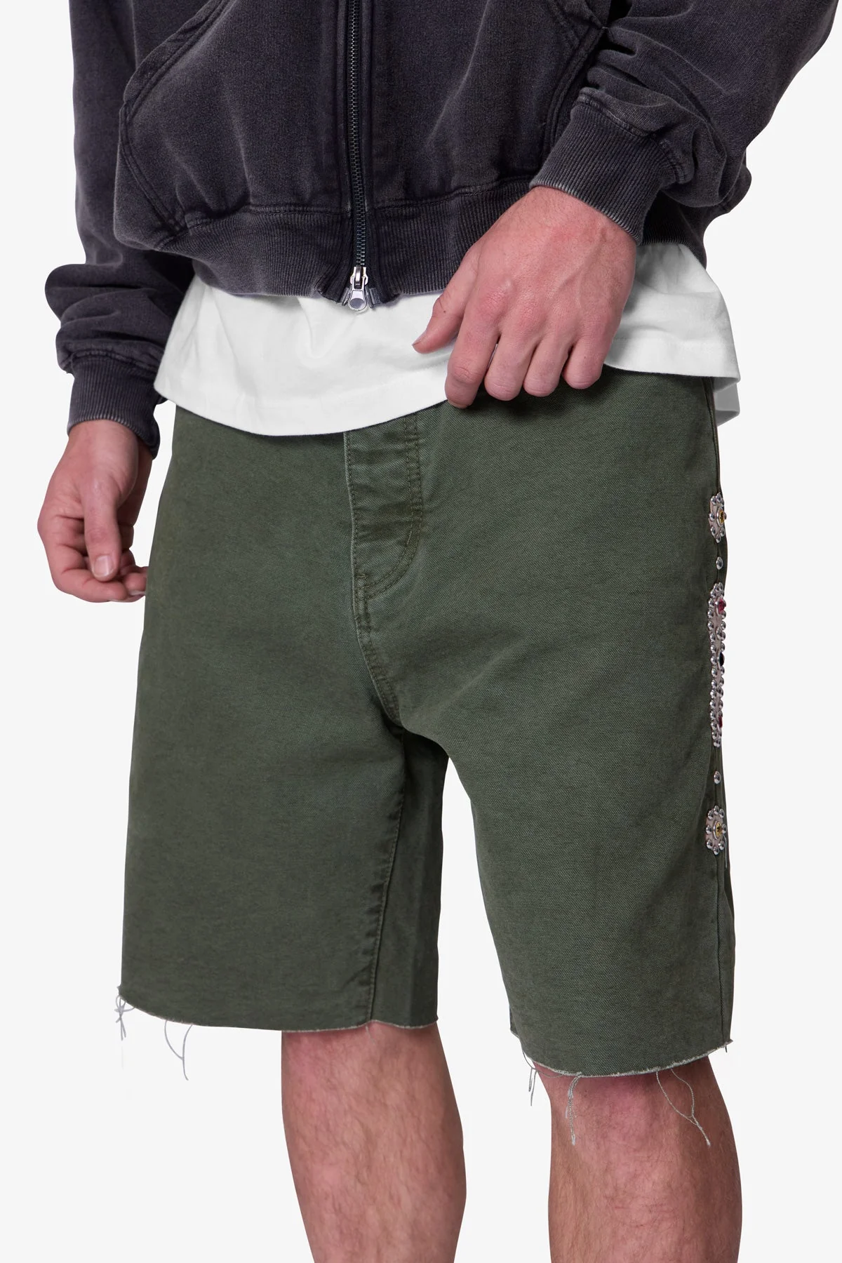 Mojave Canvas Shorts - Olive - Image 8