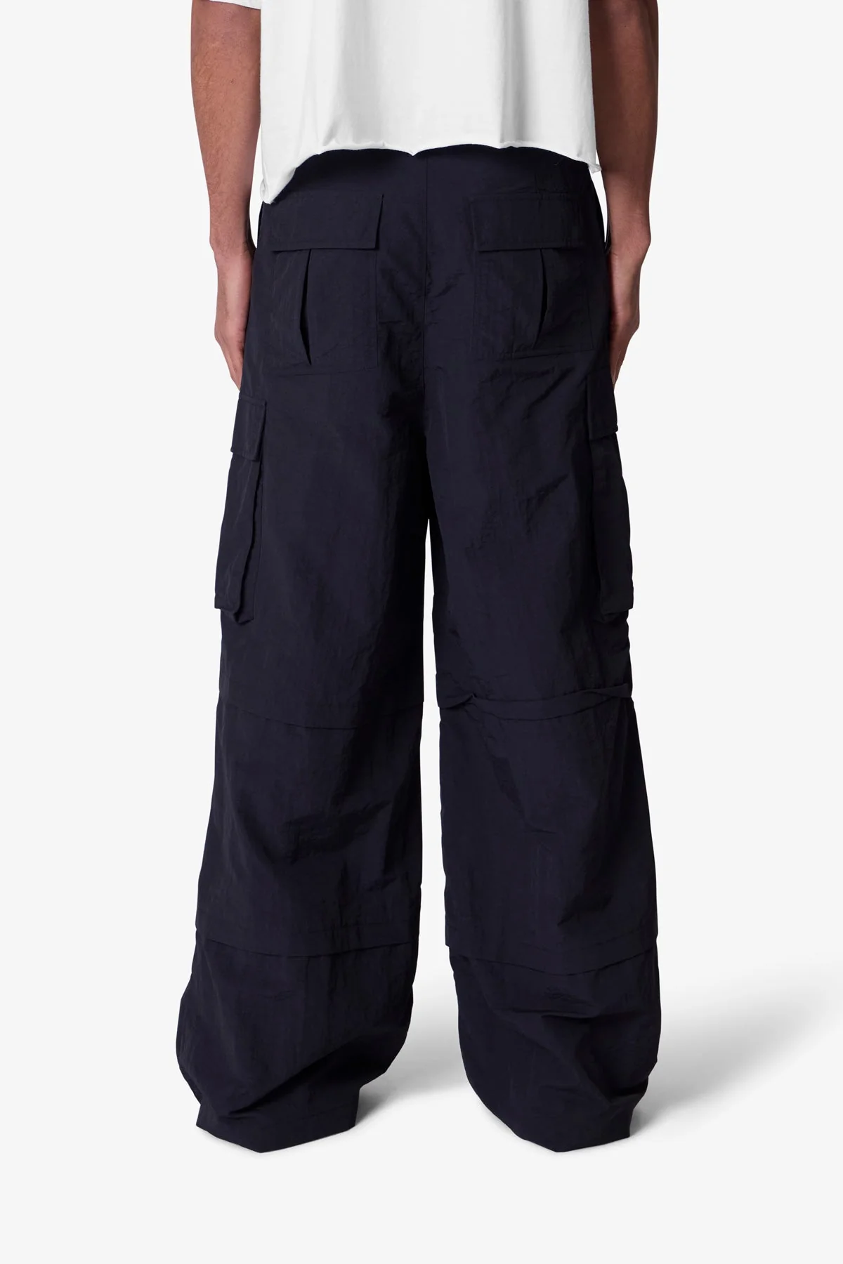 Nylon Rave Cargo Pants - Black - Image 5