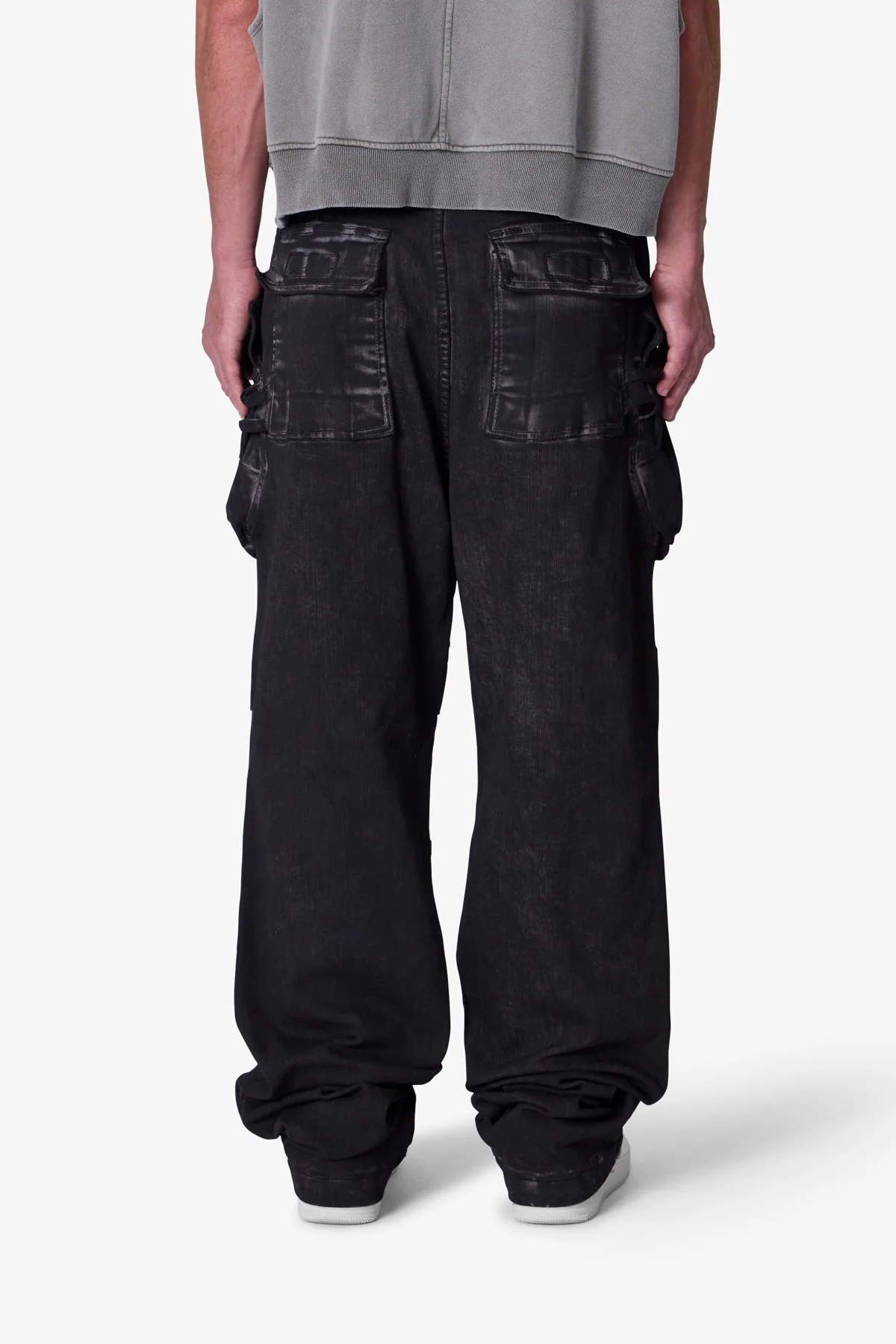 Oil Stretch Cargo Pants - Brown - Image 5