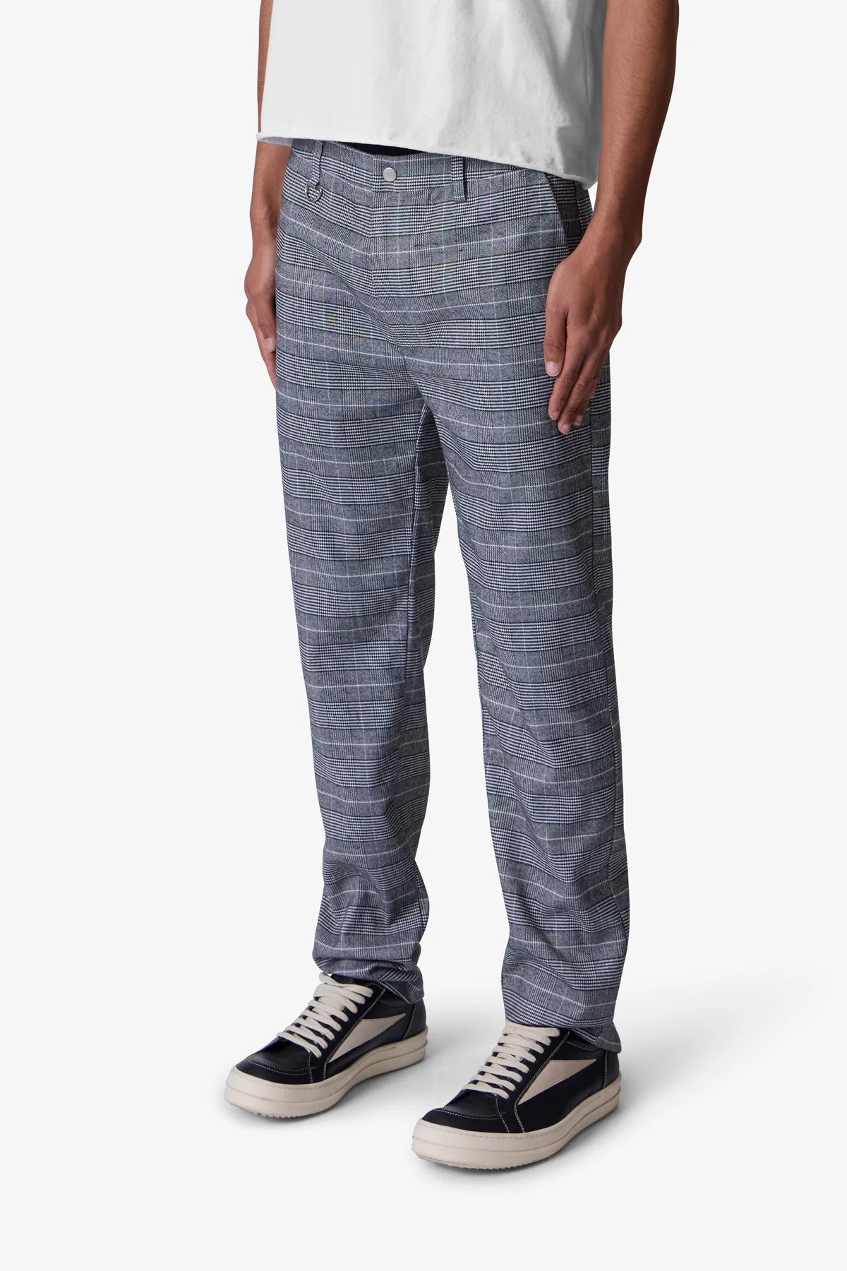 Punk Zip Trouser Pants - Black/Grey - Image 3