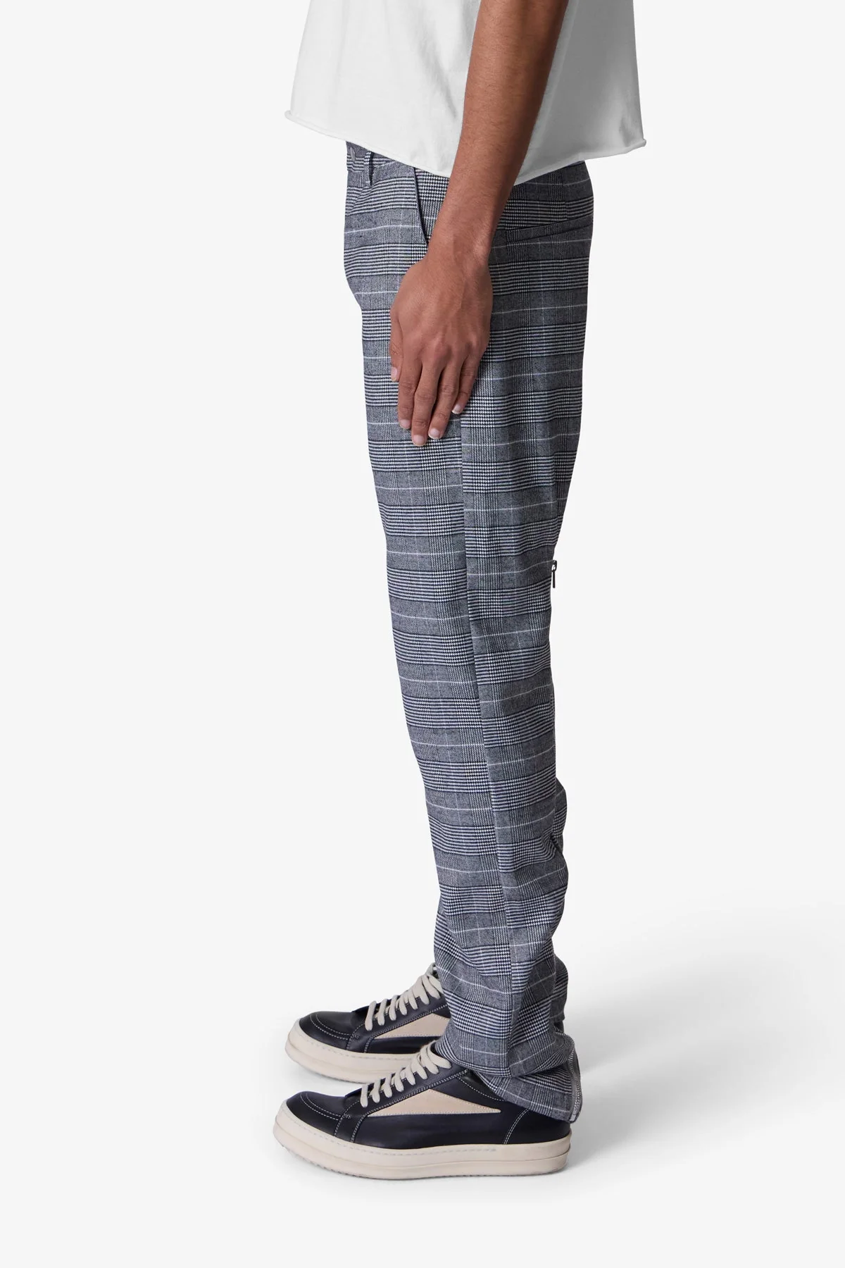 Punk Zip Trouser Pants - Black/Grey - Image 4
