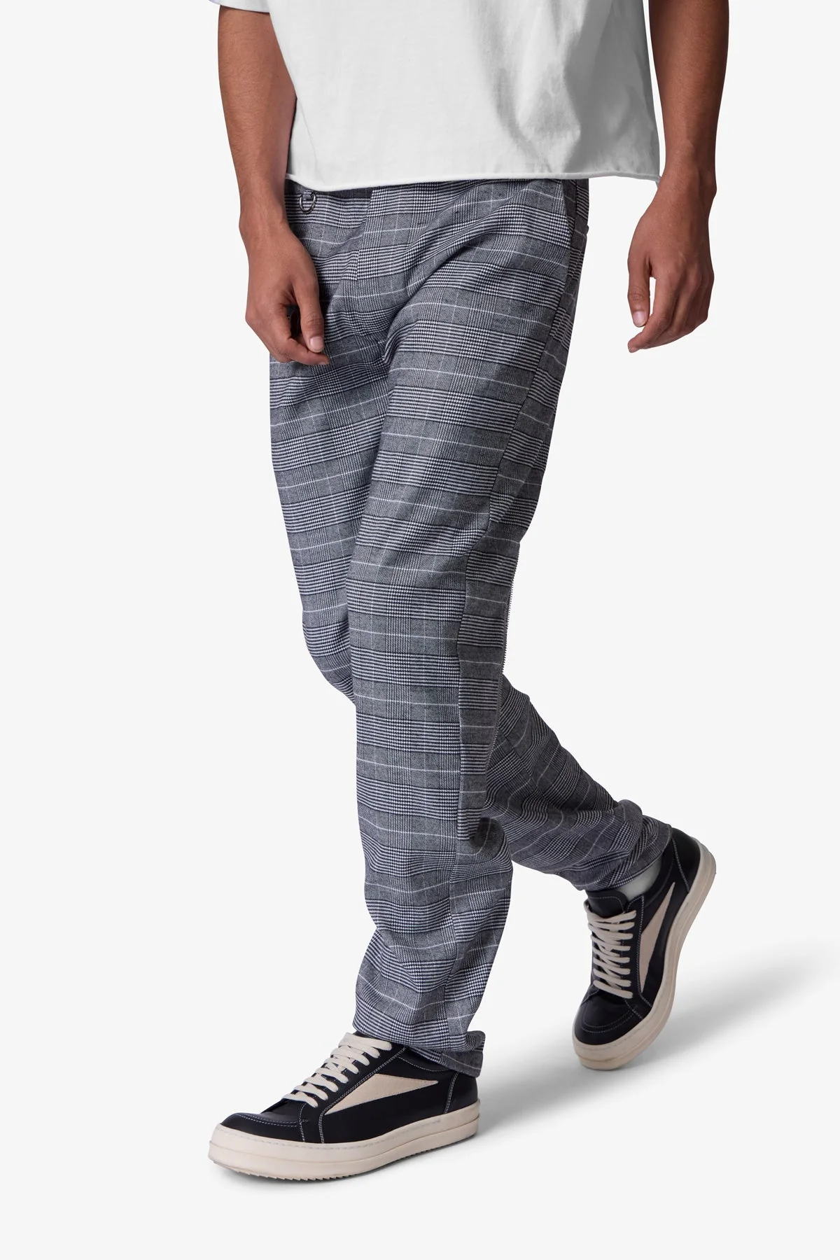 Punk Zip Trouser Pants - Black/Grey - Image 7