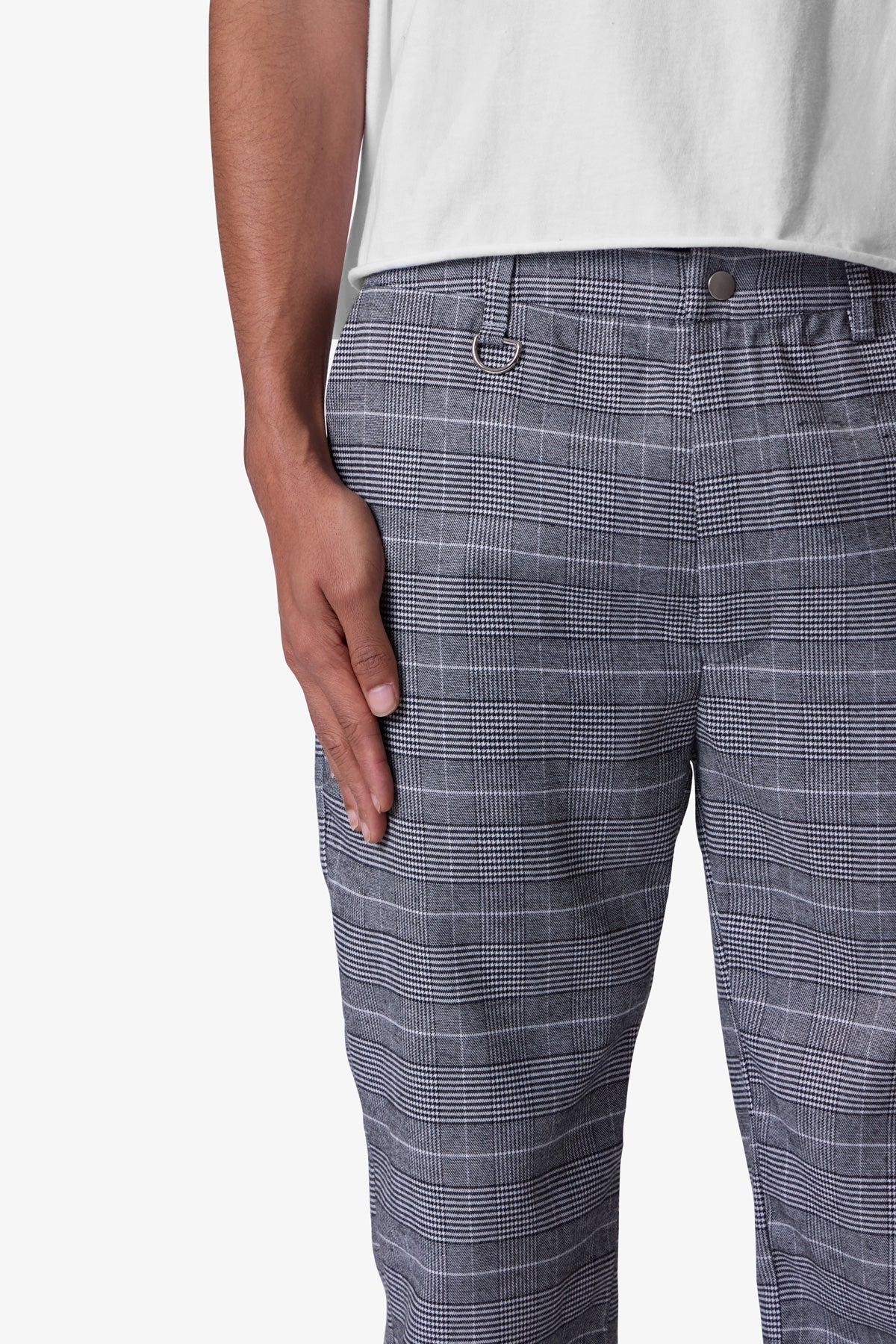 Punk Zip Trouser Pants - Black/Grey - Image 9