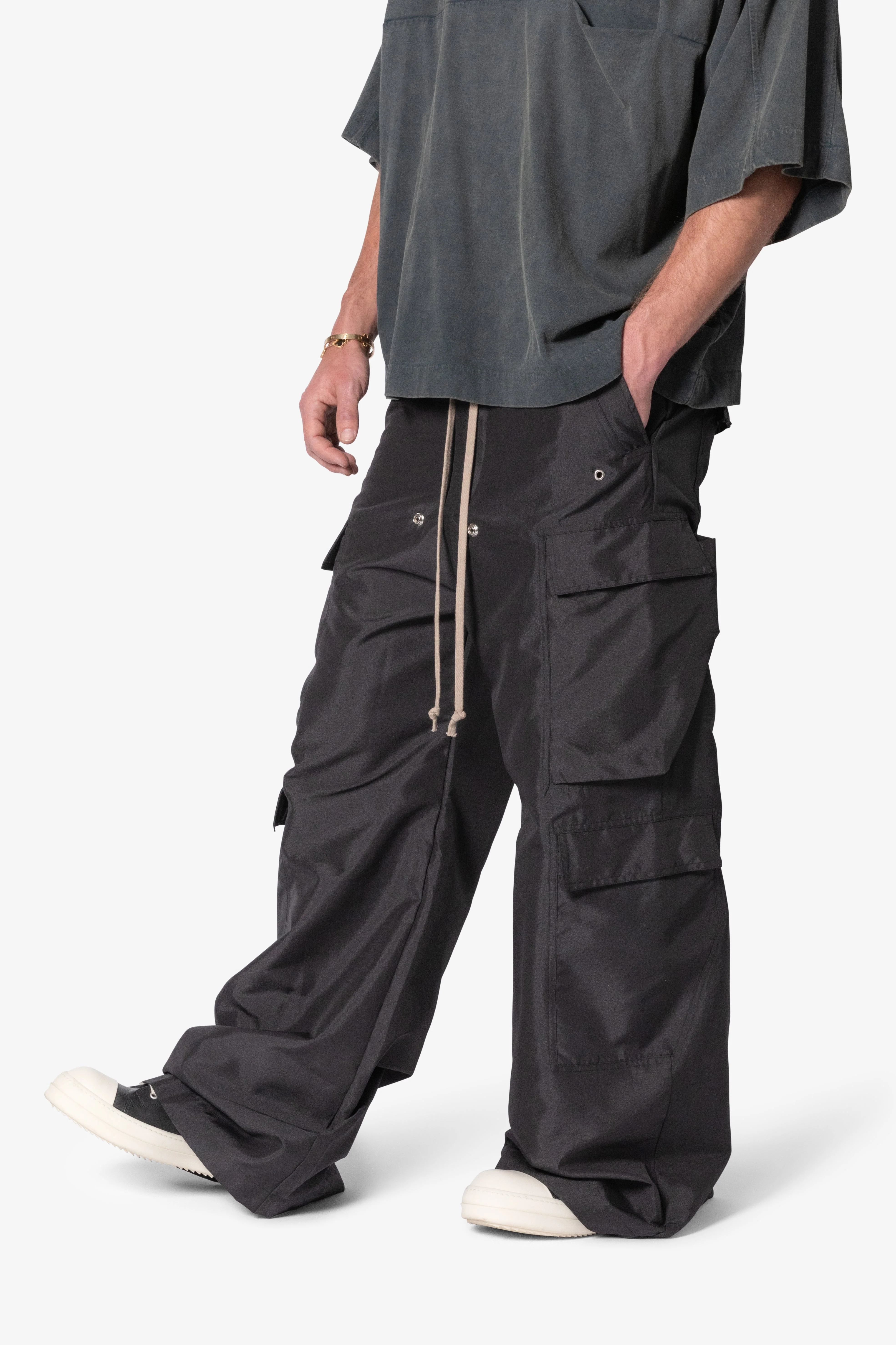 Rave Double Cargo Pants - Black - Image 6
