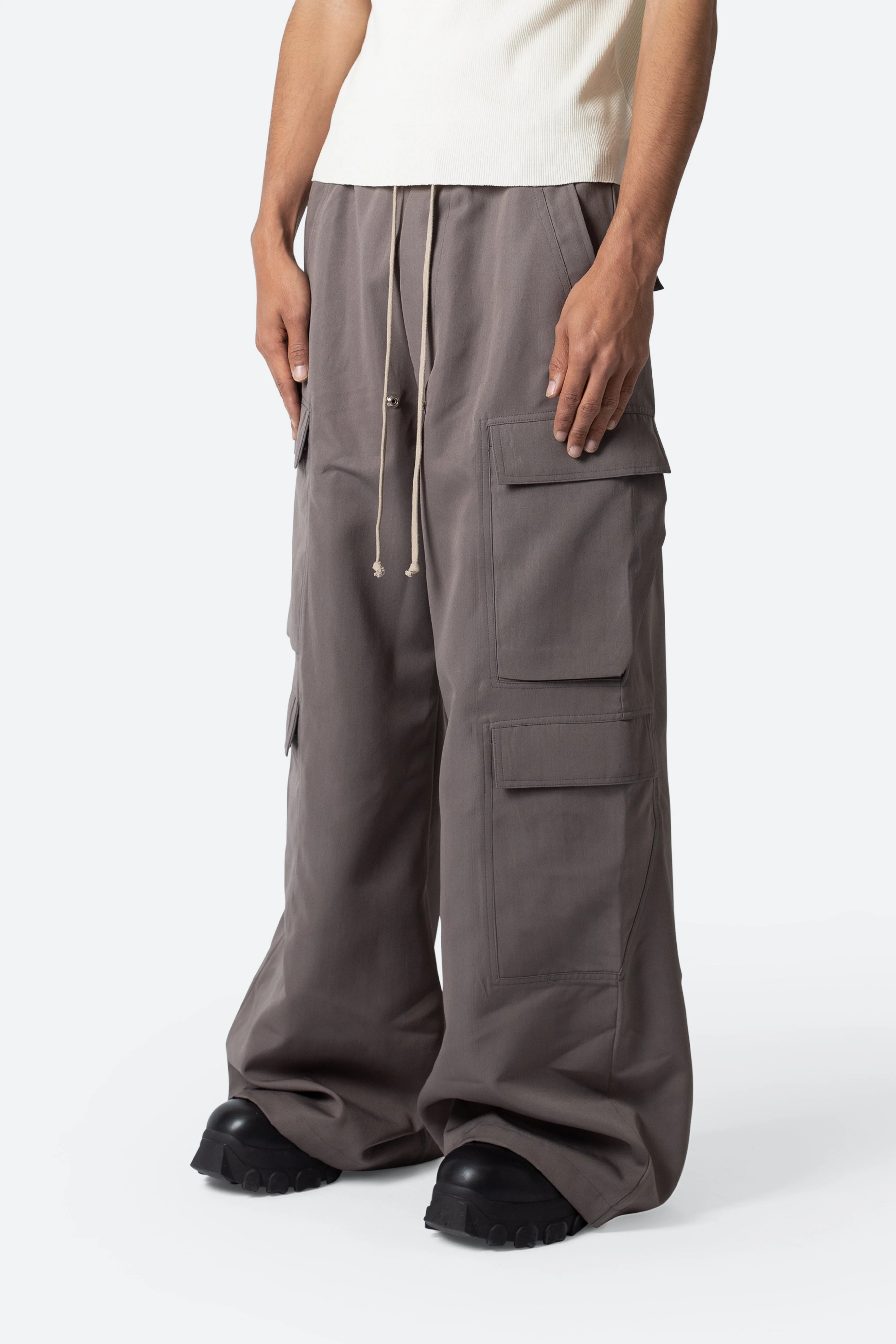 Rave Double Cargo Pants - Dusty Brown - Image 4