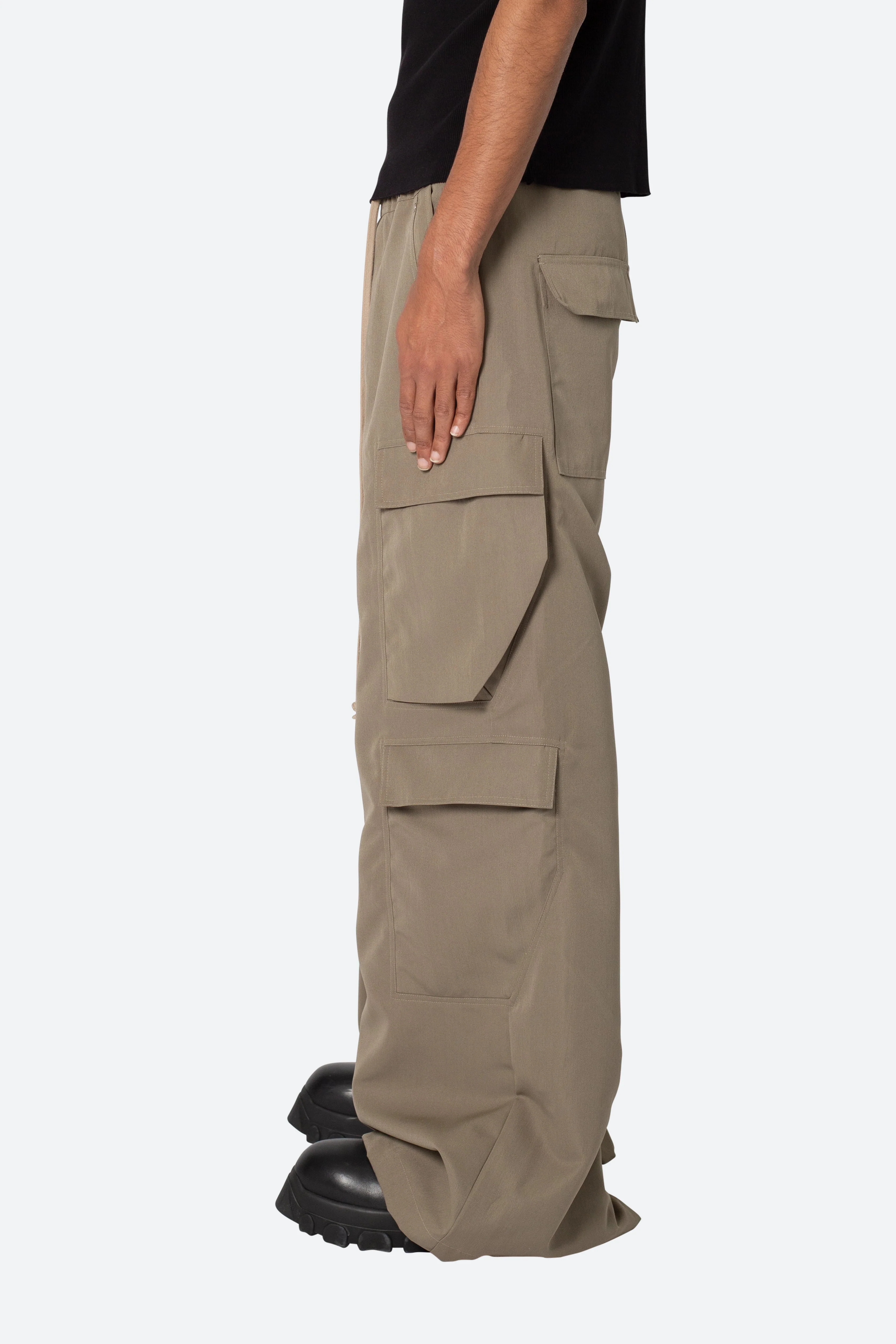 Rave Double Cargo Pants - Olive - Image 4