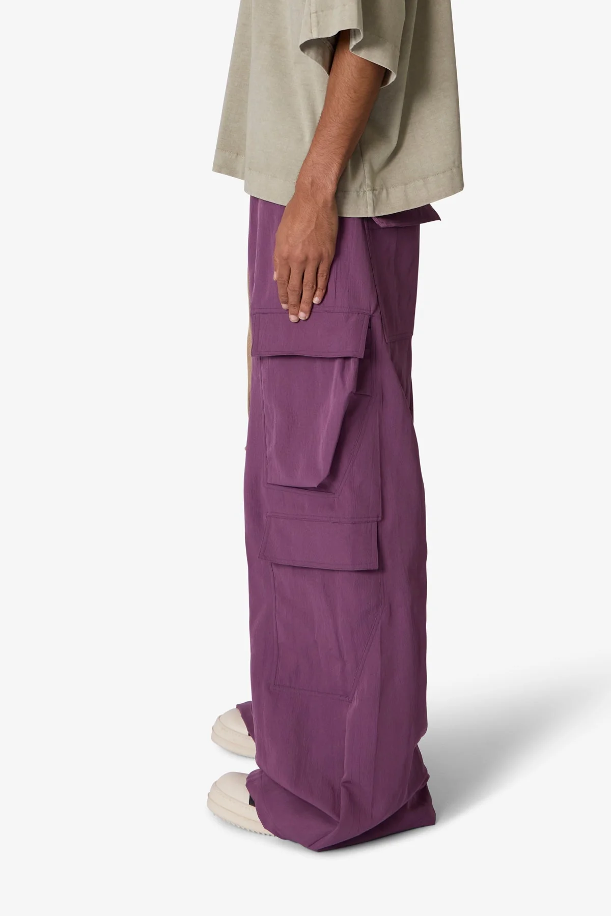 Rave Double Cargo Pants - Mauve - Image 4