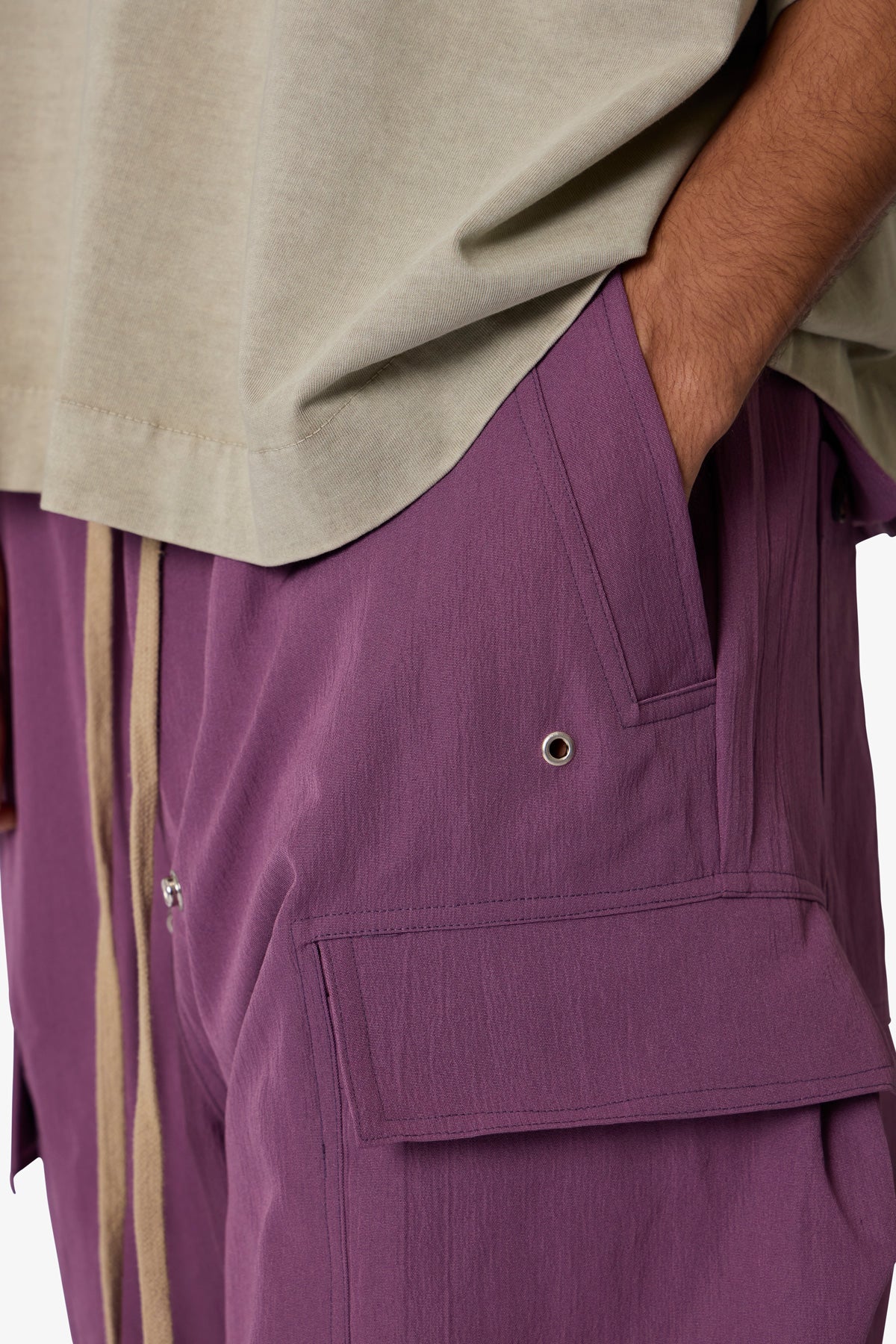 Rave Double Cargo Pants - Mauve - Image 7