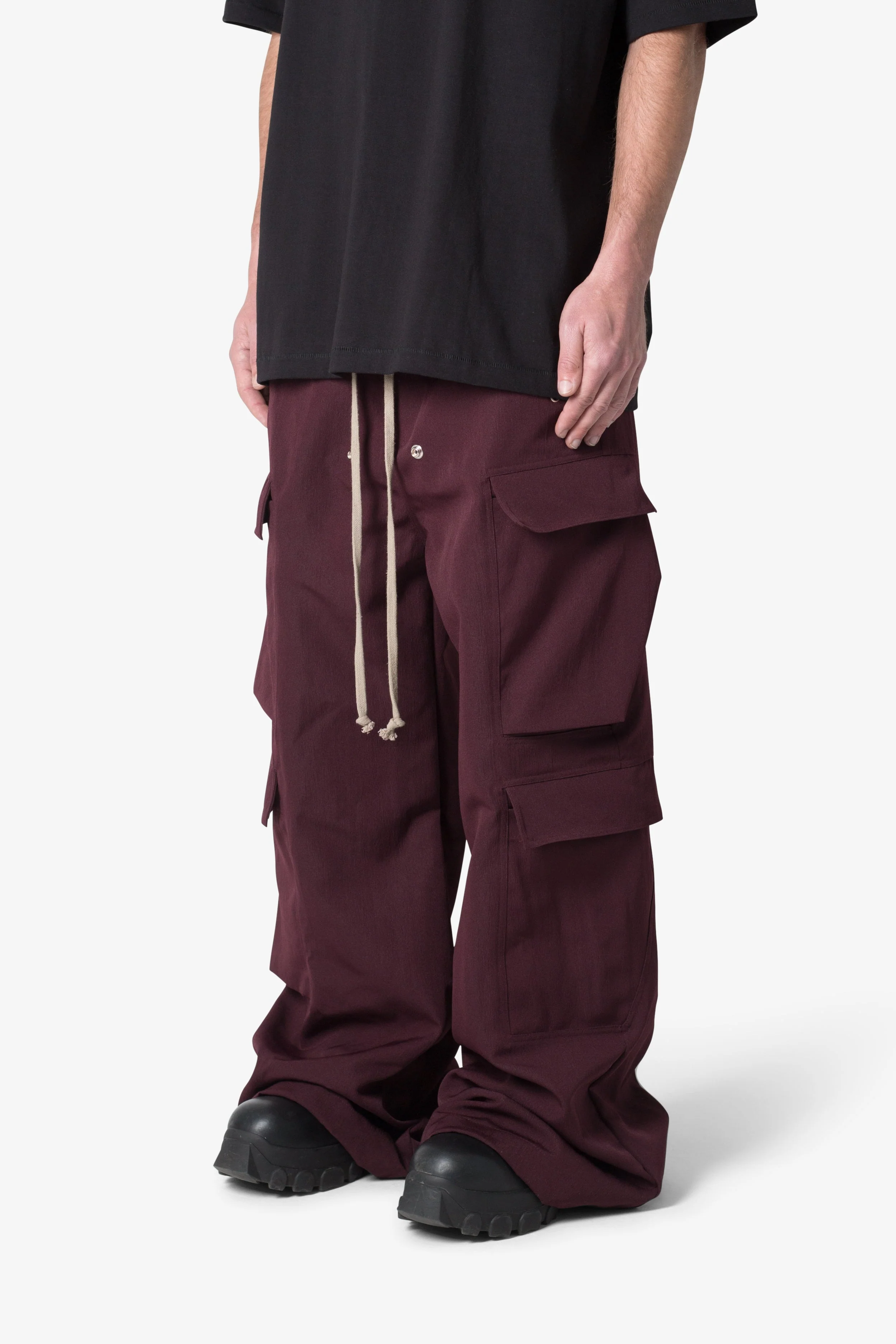 Rave Double Cargo Pants - Plum - Image 3