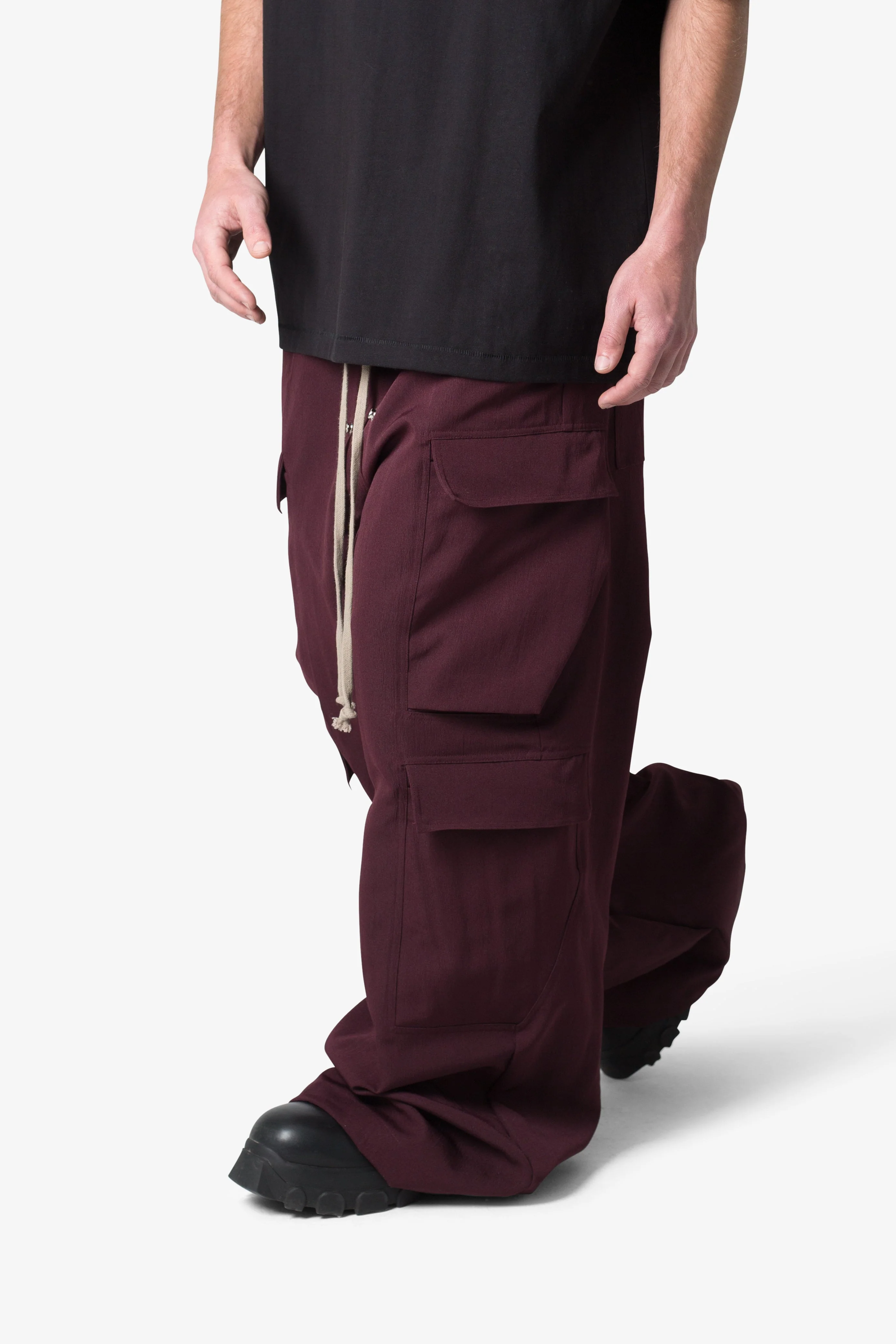 Rave Double Cargo Pants - Plum - Image 6