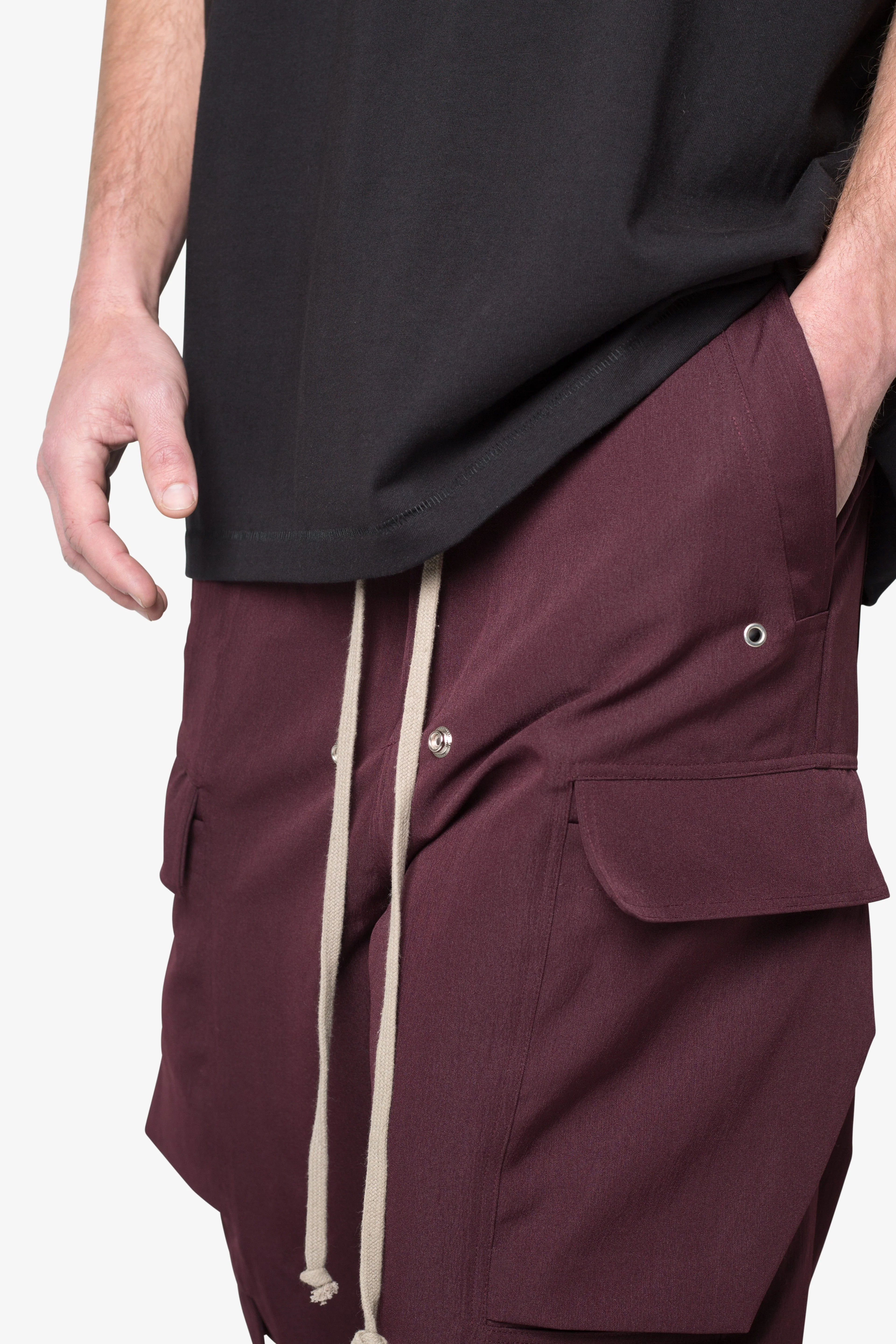 Rave Double Cargo Pants - Plum - Image 7