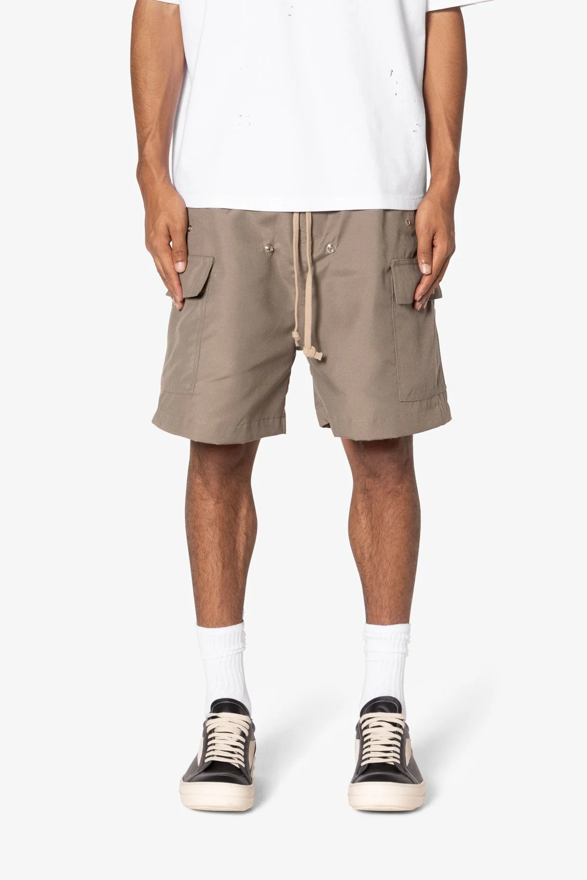 Rave Double Cargo Shorts - Olive - Image 3