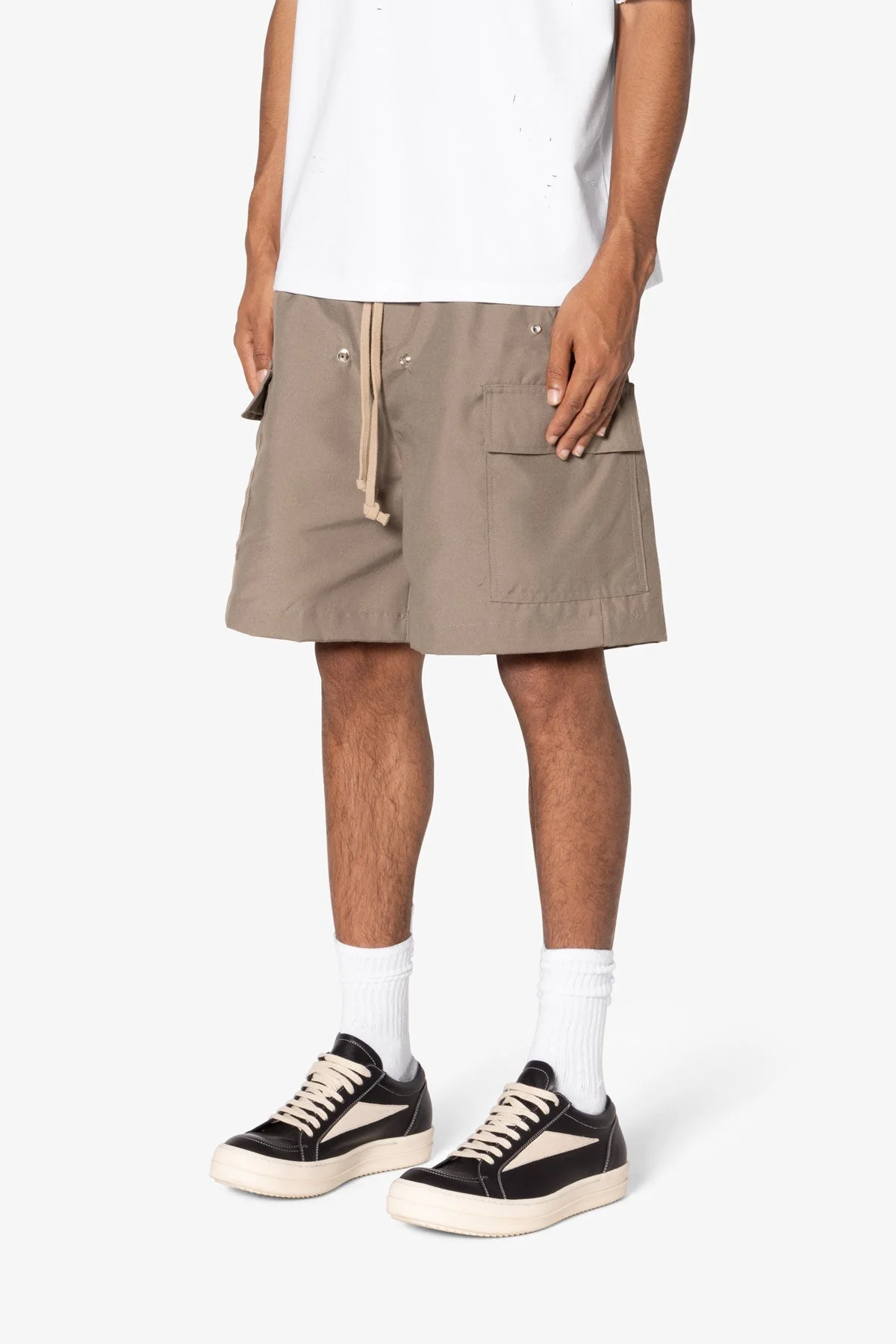 Rave Double Cargo Shorts - Olive - Image 4