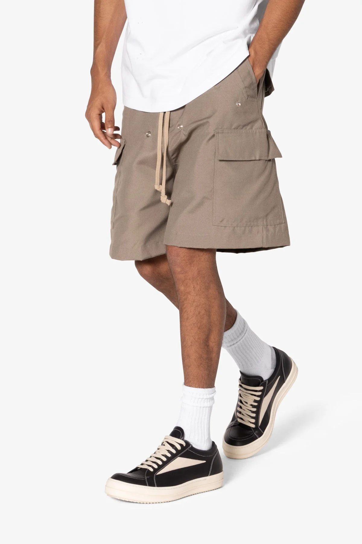Rave Double Cargo Shorts - Olive - Image 7