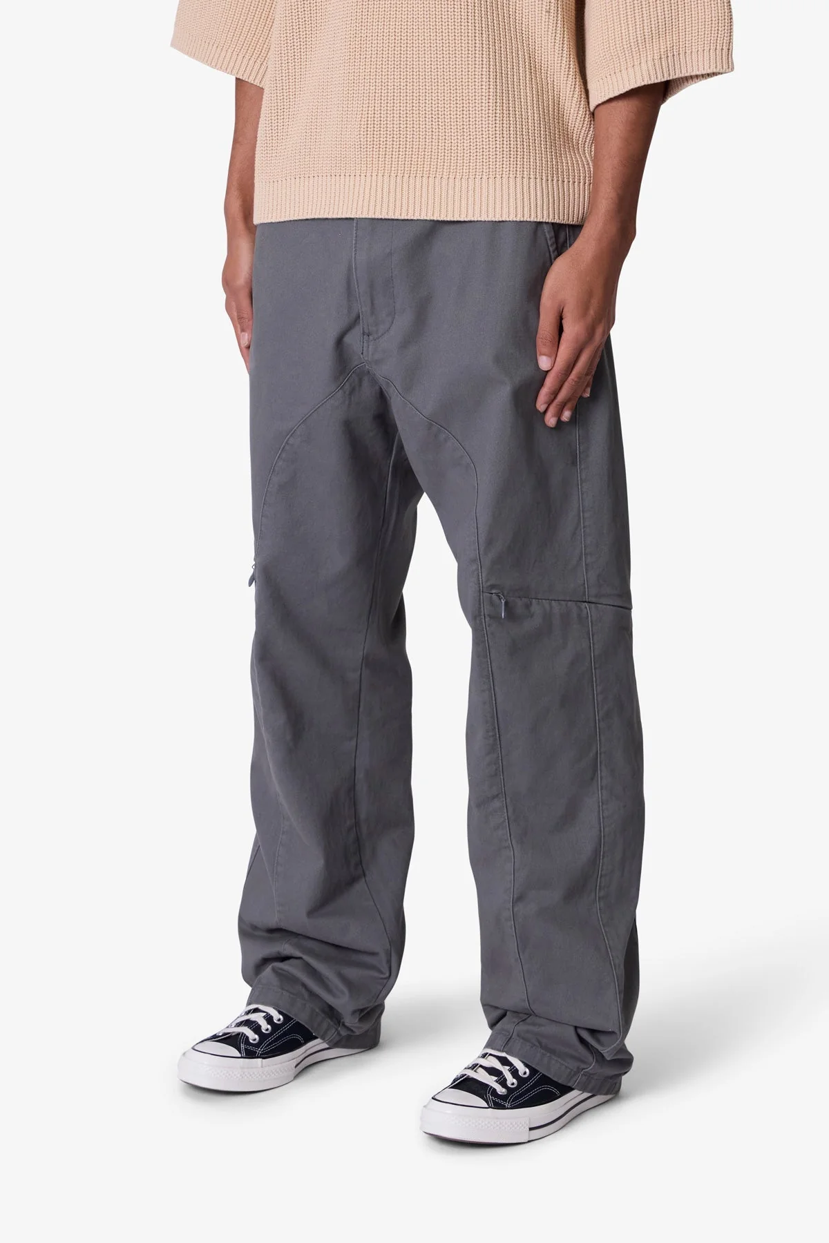 Secret Zipper Cargo Pants - Grey - Image 3