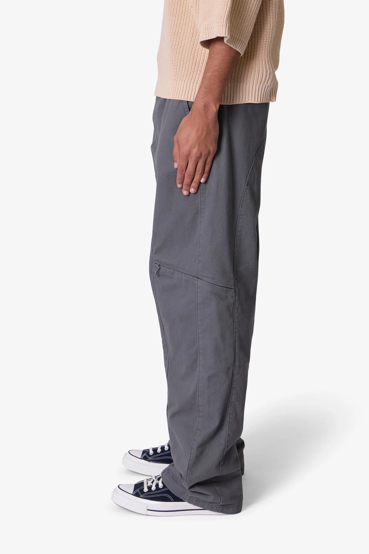Secret Zipper Cargo Pants - Grey - Image 4