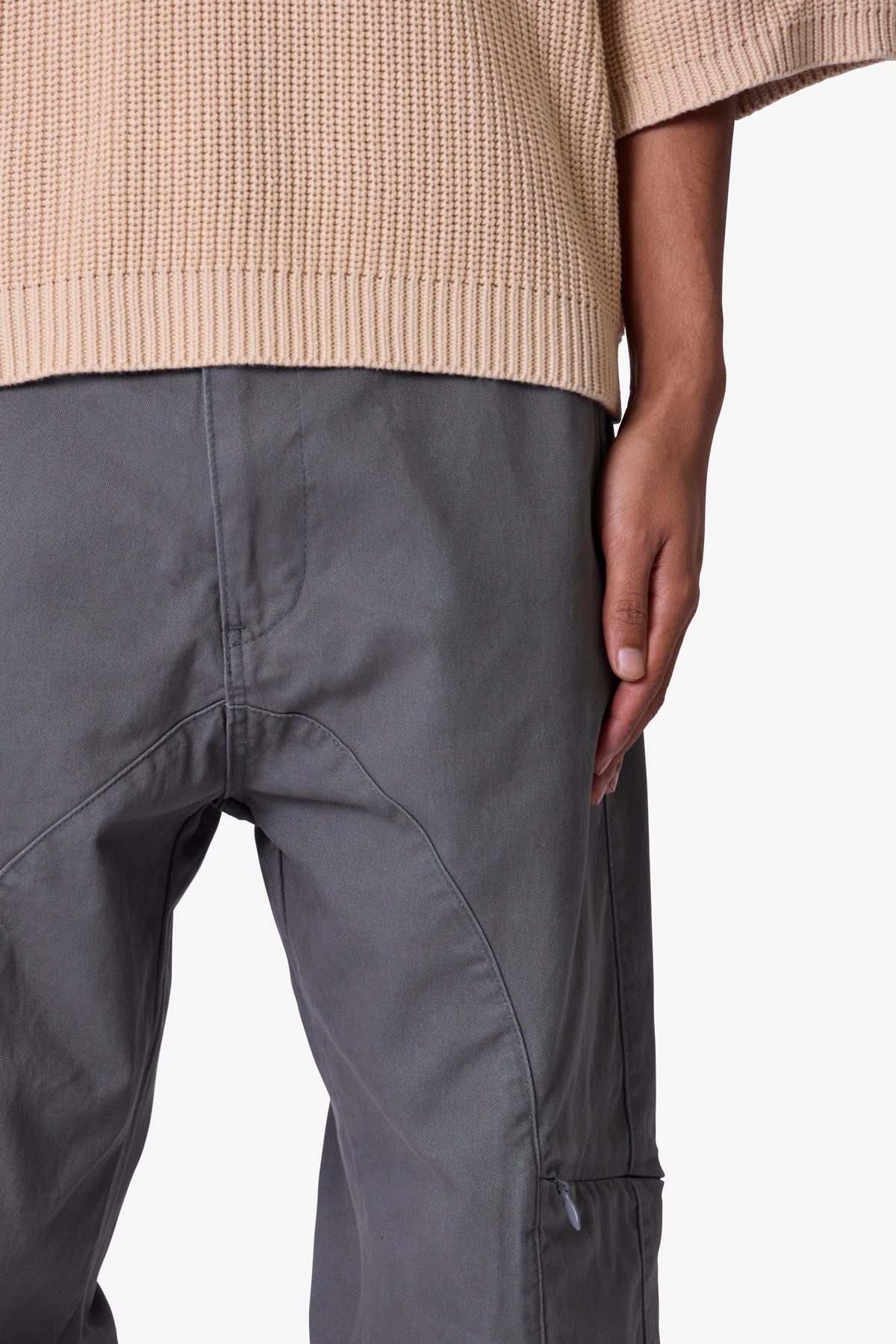 Secret Zipper Cargo Pants - Grey - Image 8