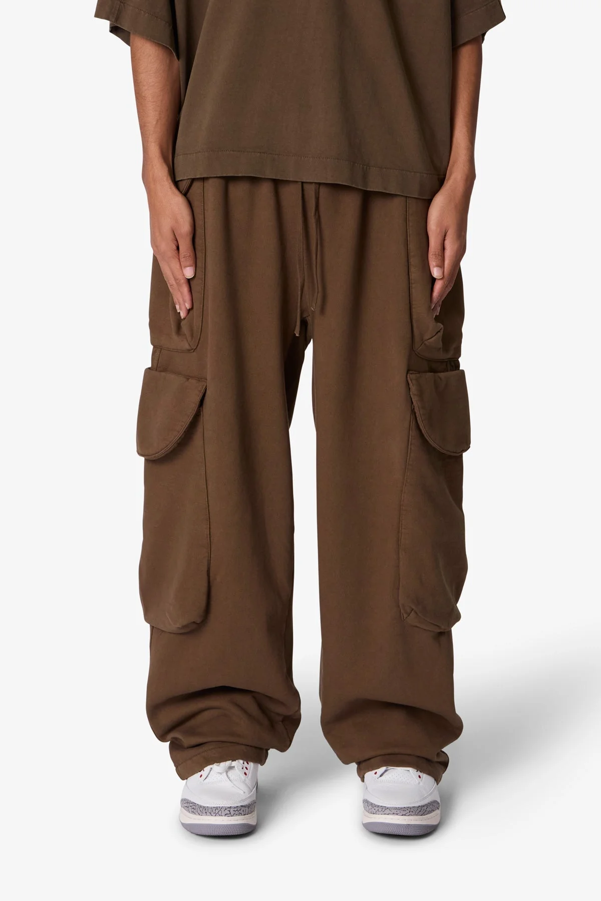Side Cargo Pocket Sweatpants - Olive - Image 2