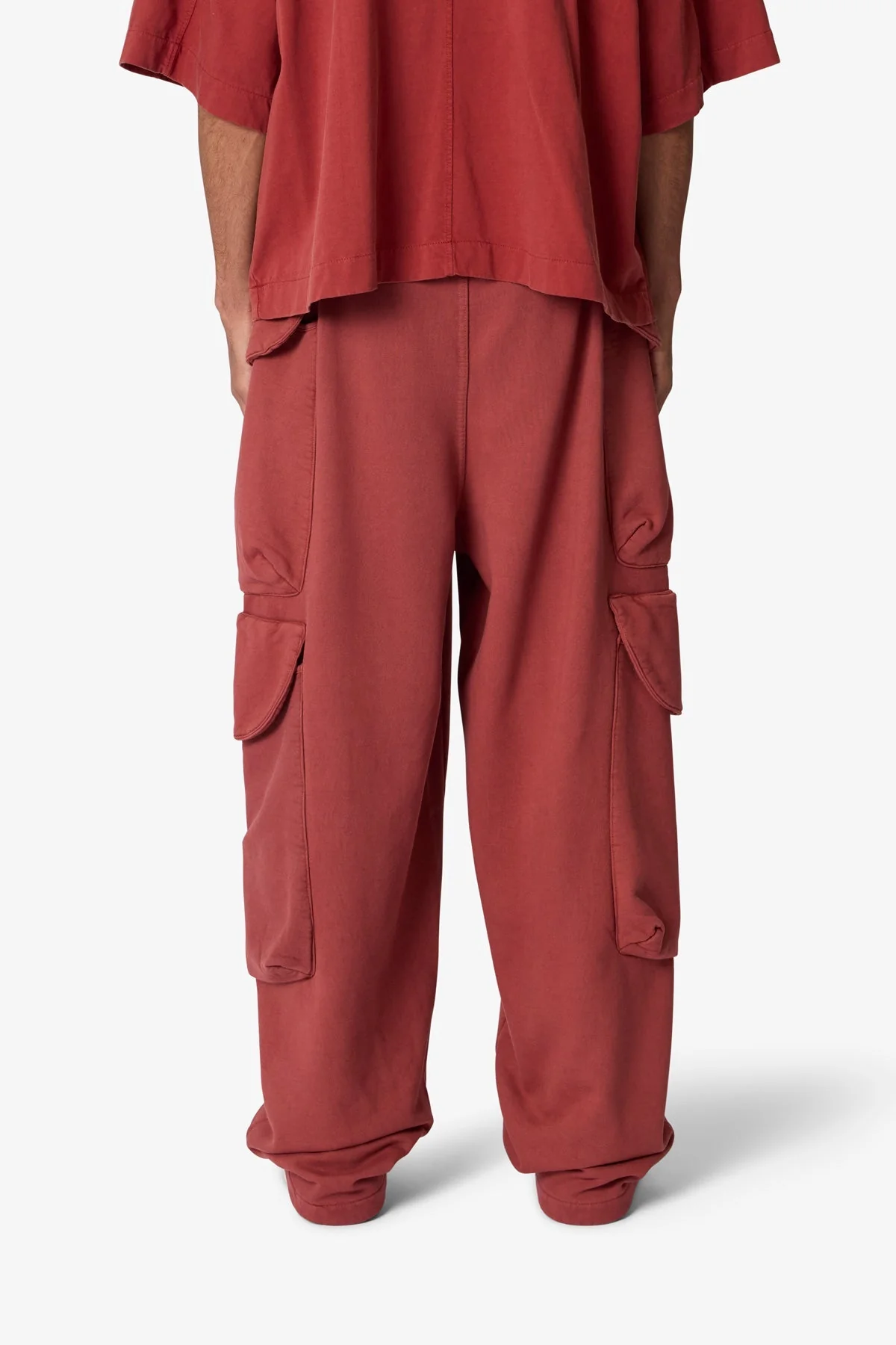 Side Cargo Pocket Sweatpants - Rust - Image 5