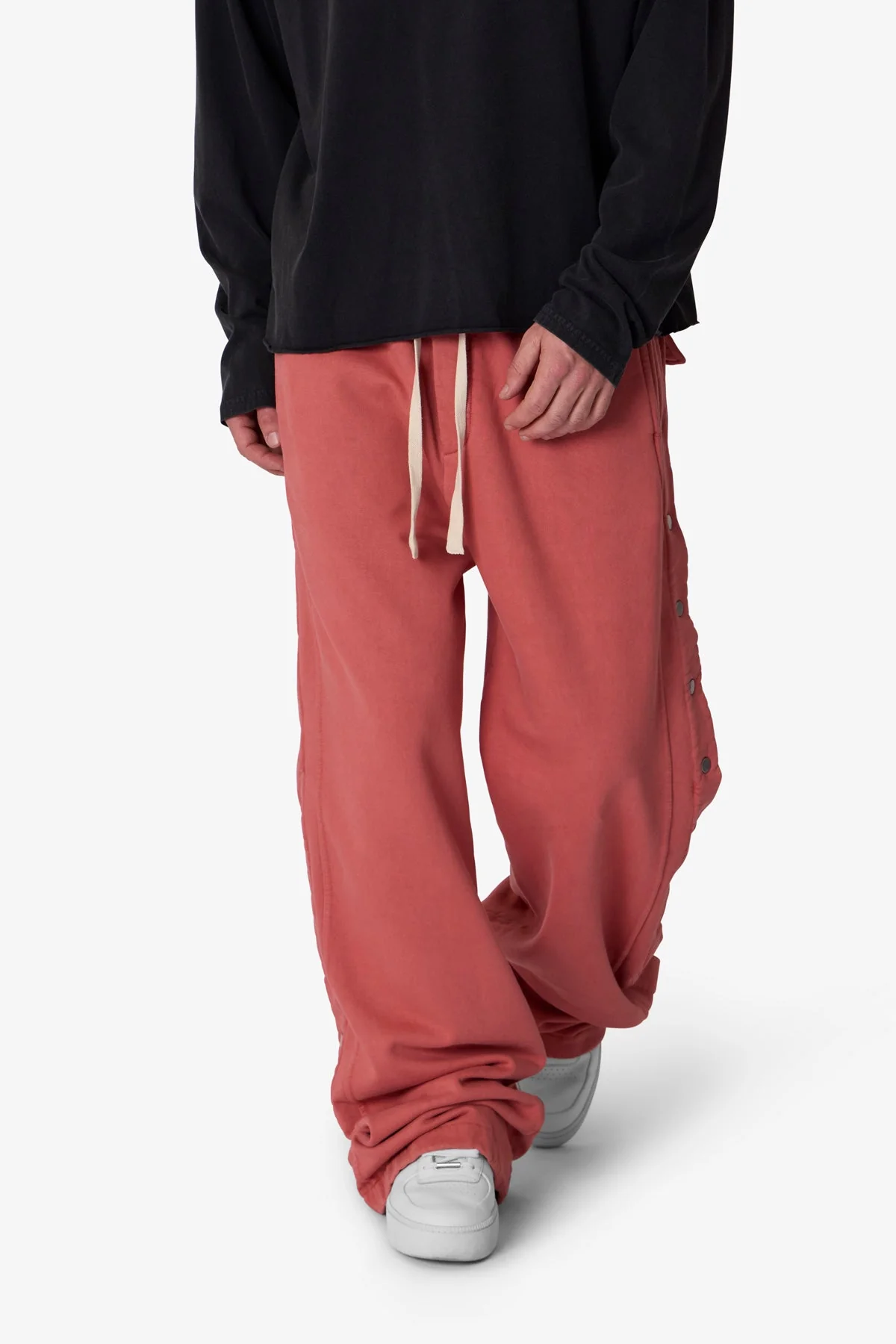 Side Snap Fleece Pants - Rust - Image 7