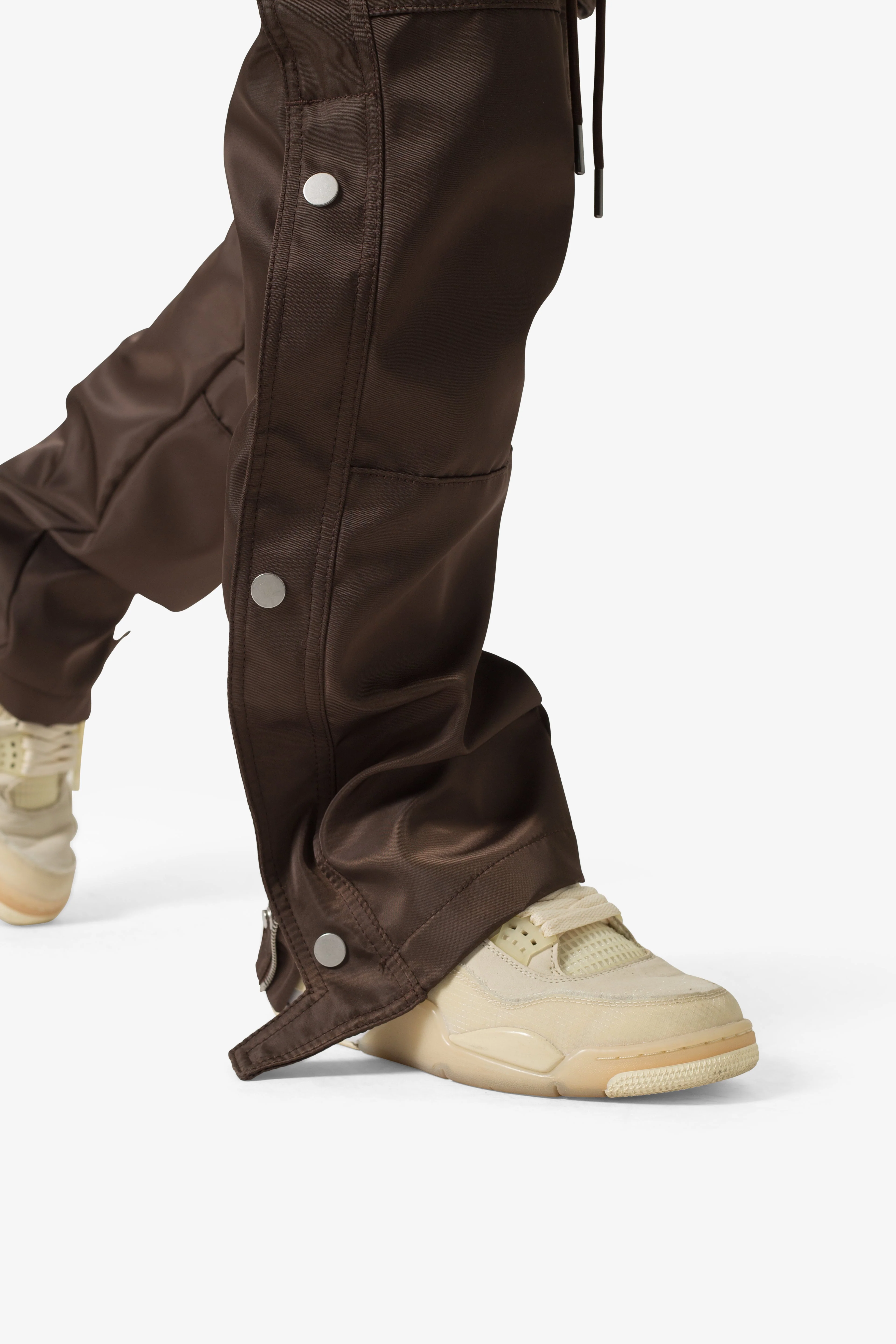 Snap Front Cargo Pants - Brown - Image 8