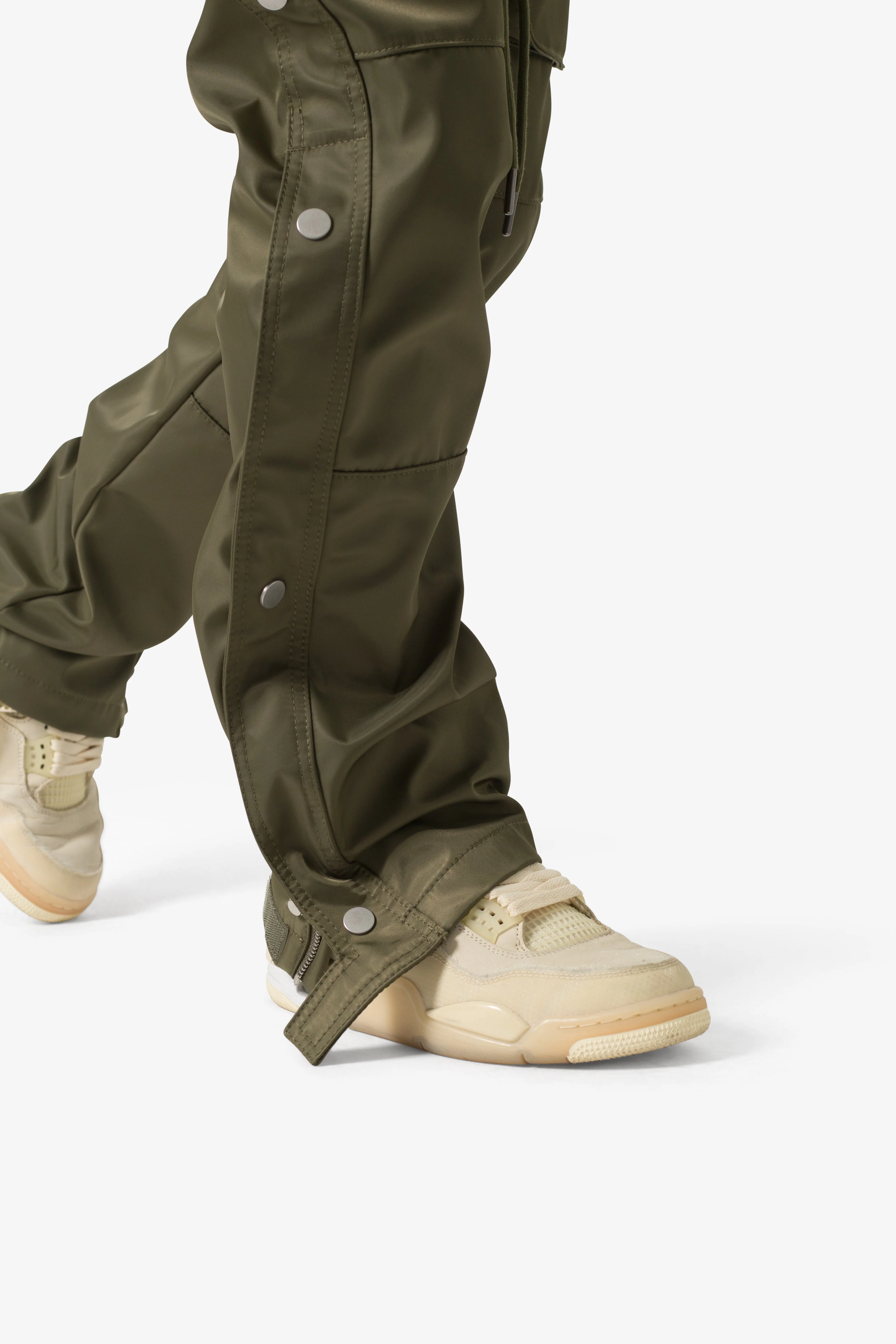 Snap Front Cargo Pants - Olive - Image 7