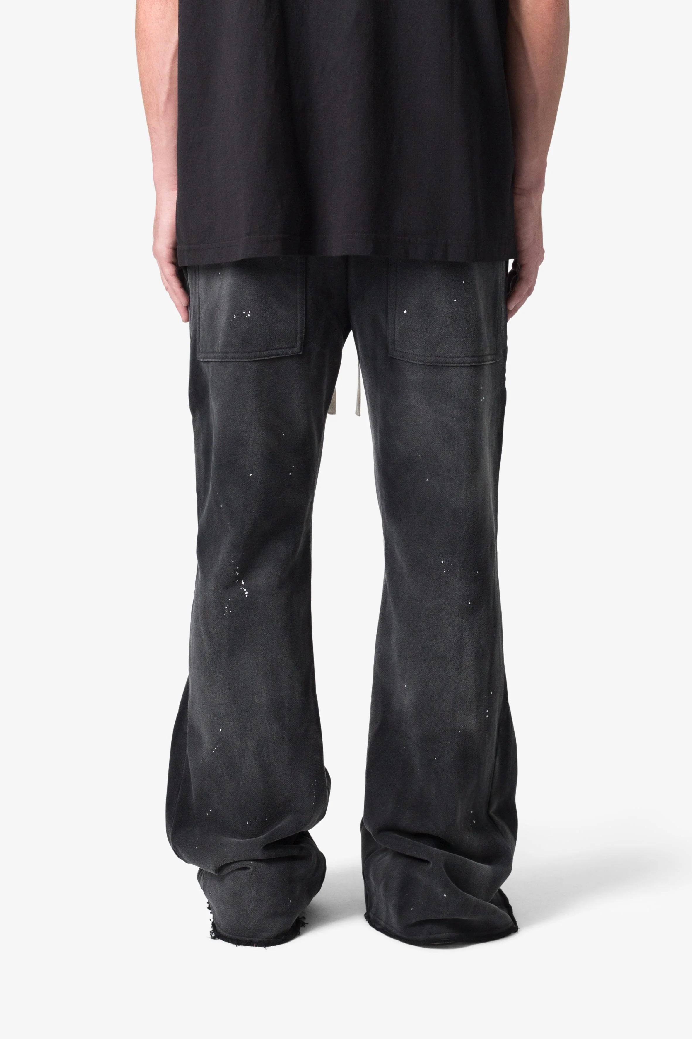 Zipper Flare Sweatpants - Vintage Black - Image 6