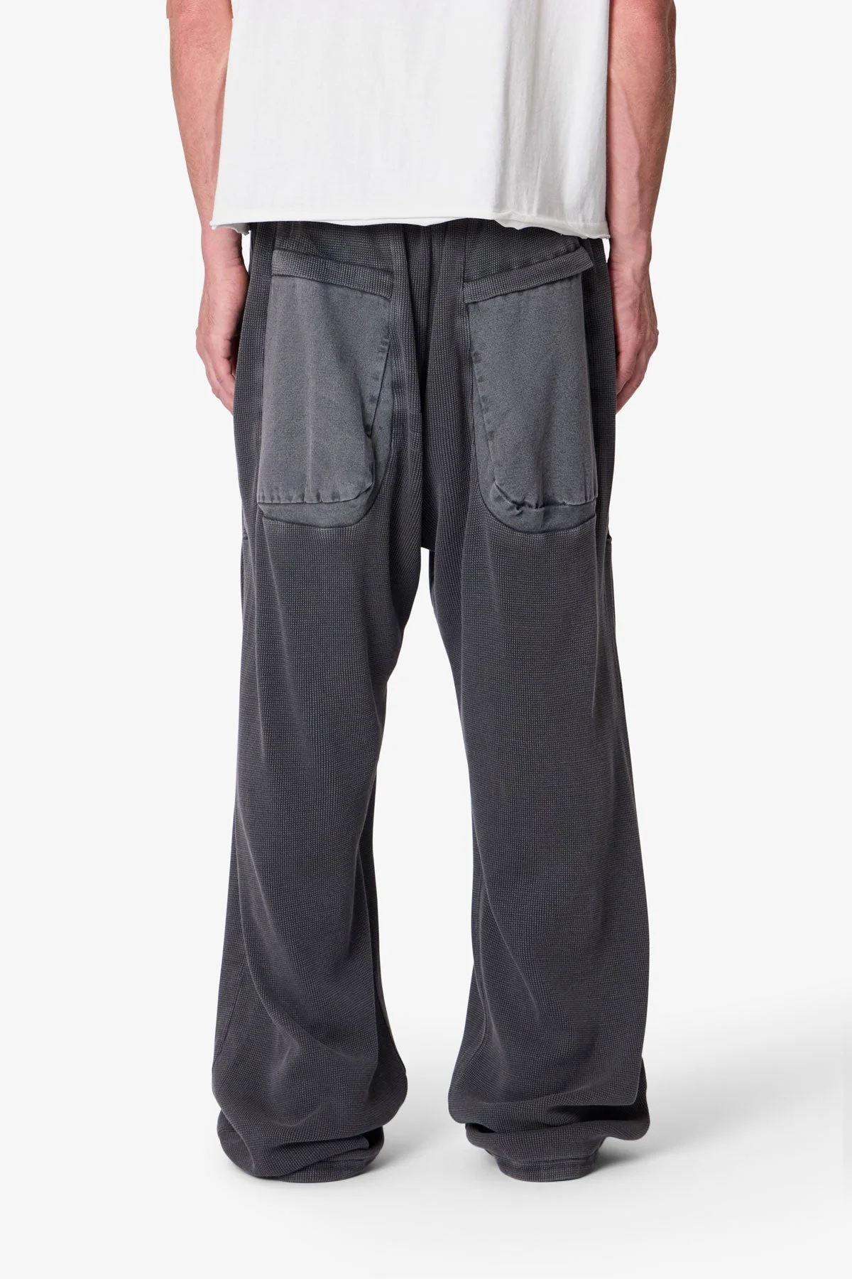Thermal Cargo Sweatpants - Grey - Image 5
