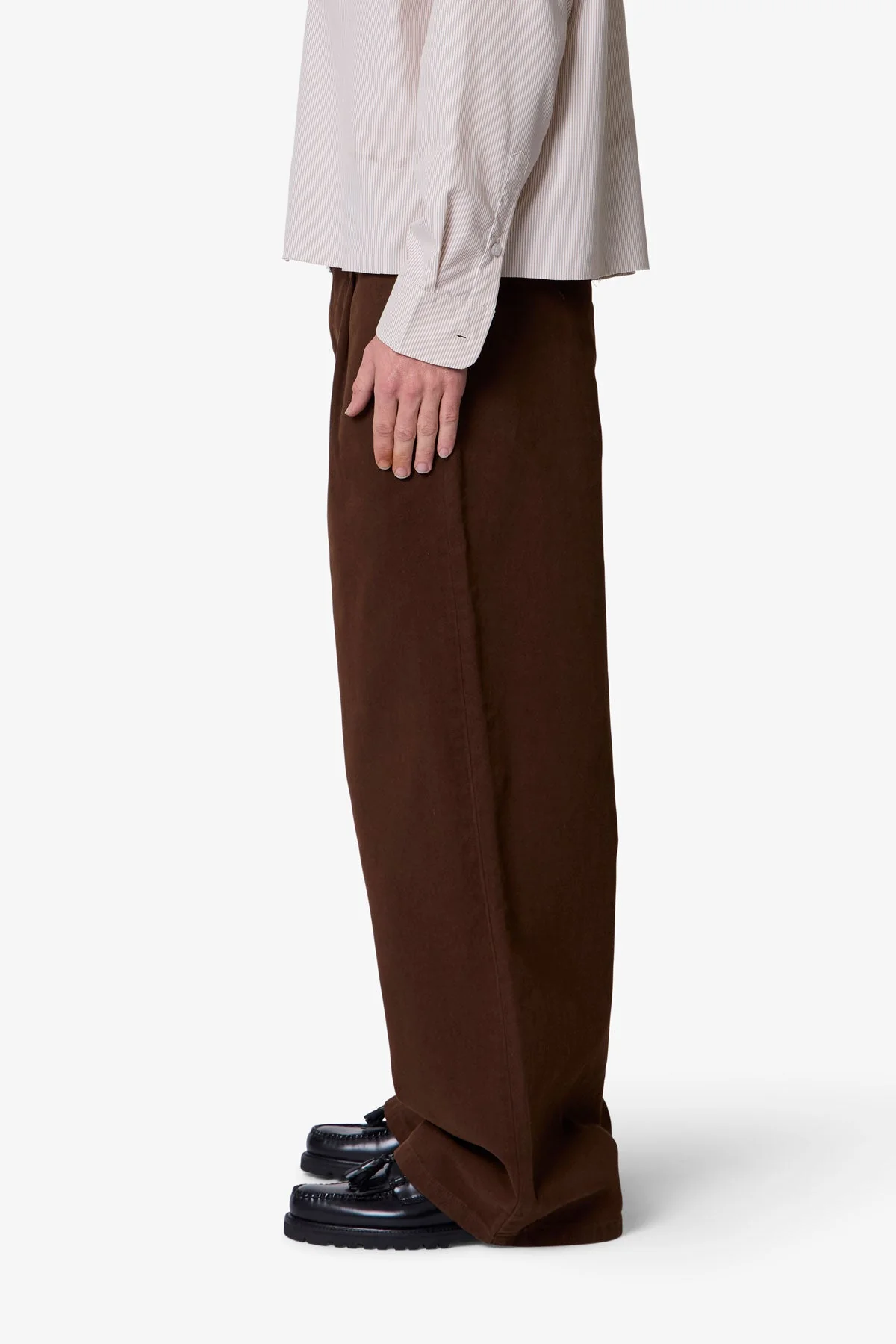 Twill Barrel Trouser - Brown - Image 4