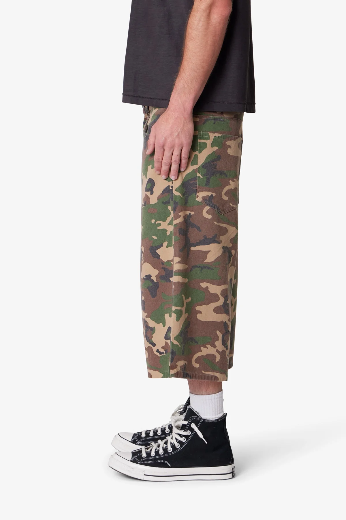 Ultra Baggy Camo Twill Shorts - Woodland Camo - Image 4