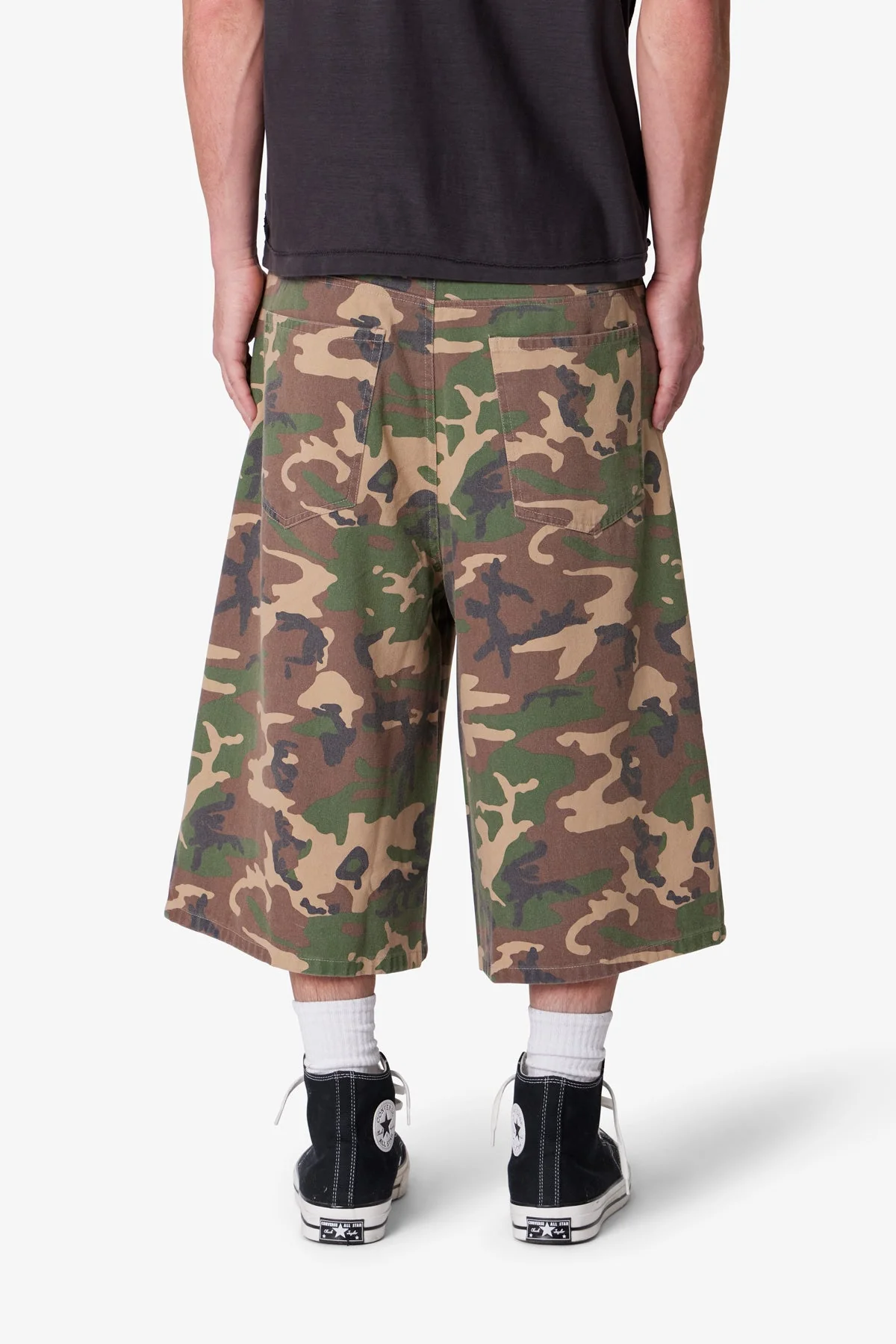 Ultra Baggy Camo Twill Shorts - Woodland Camo - Image 5