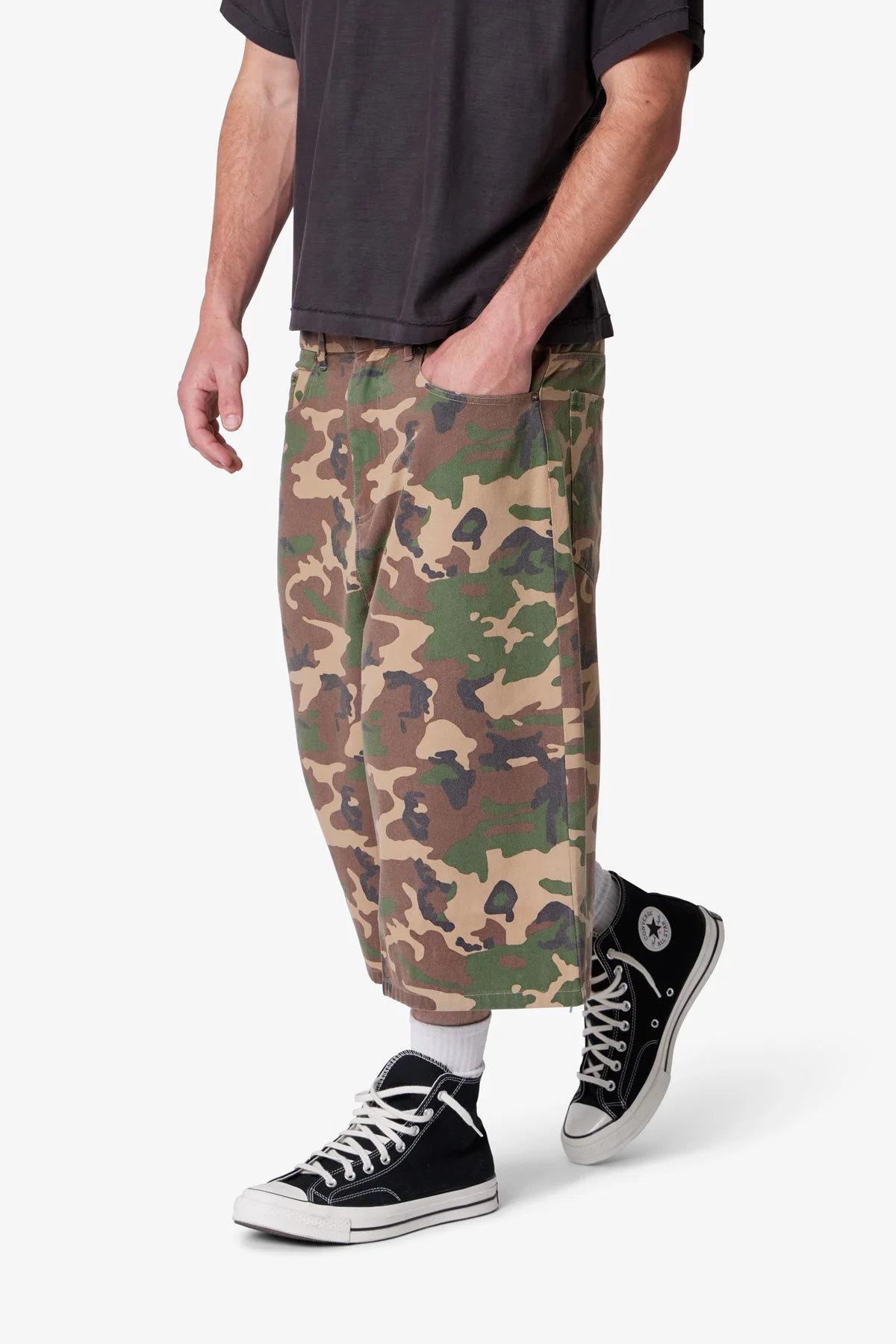 Ultra Baggy Camo Twill Shorts - Woodland Camo - Image 6