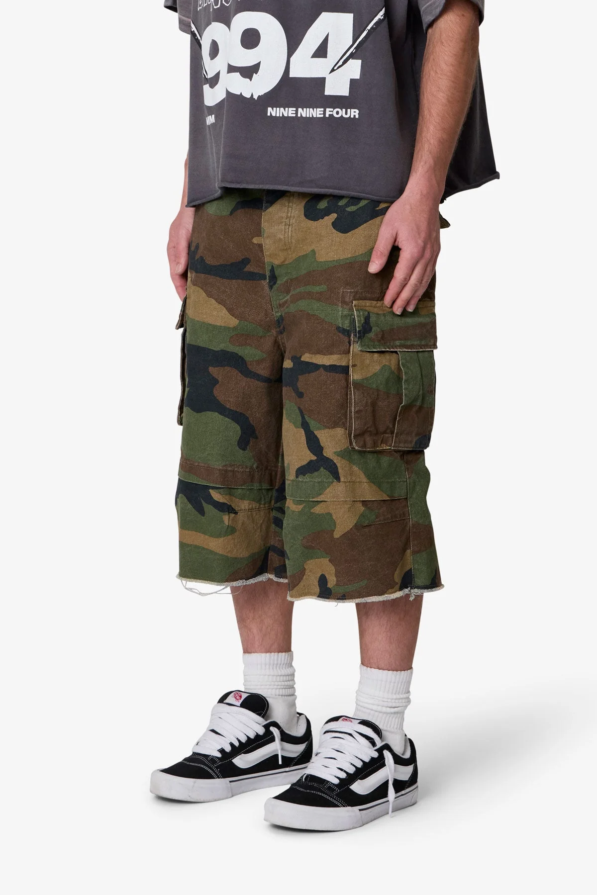 Ultra Baggy Cargo Shorts - Camo - Image 3