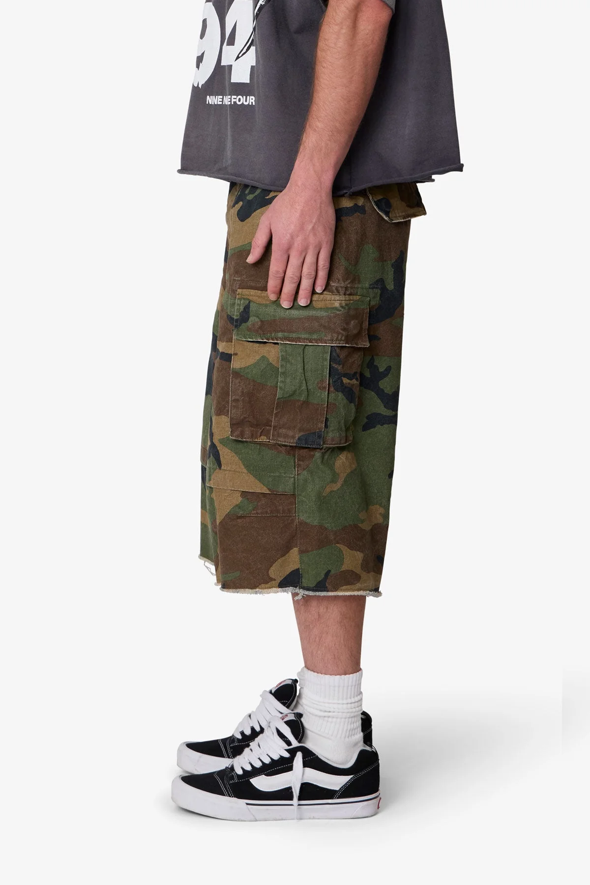 Ultra Baggy Cargo Shorts - Camo - Image 4