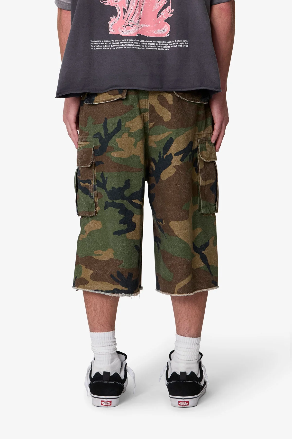 Ultra Baggy Cargo Shorts - Camo - Image 5