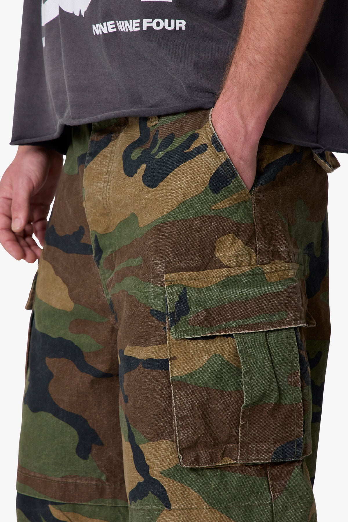 Ultra Baggy Cargo Shorts - Camo - Image 7
