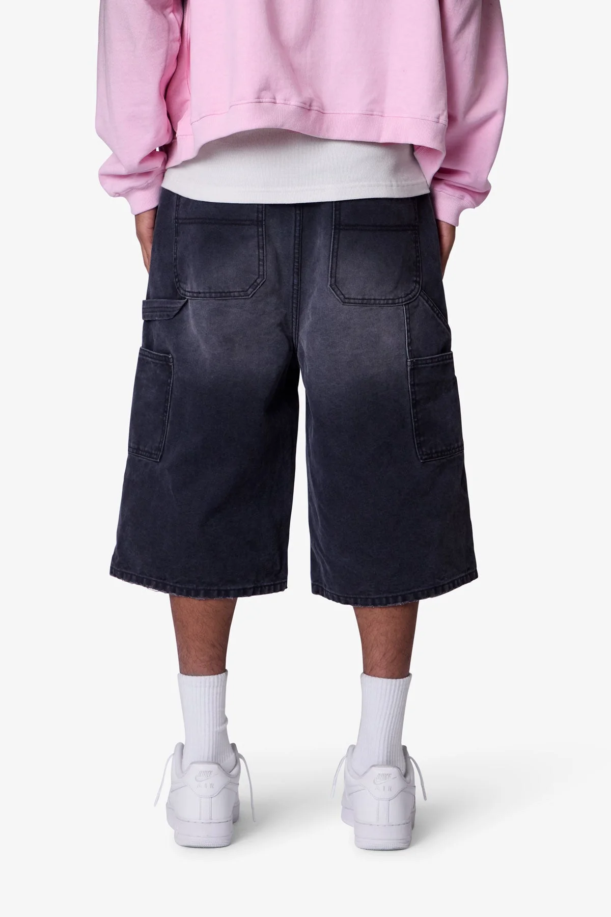Ultra Baggy Carpenter Shorts - Washed Black - Image 5